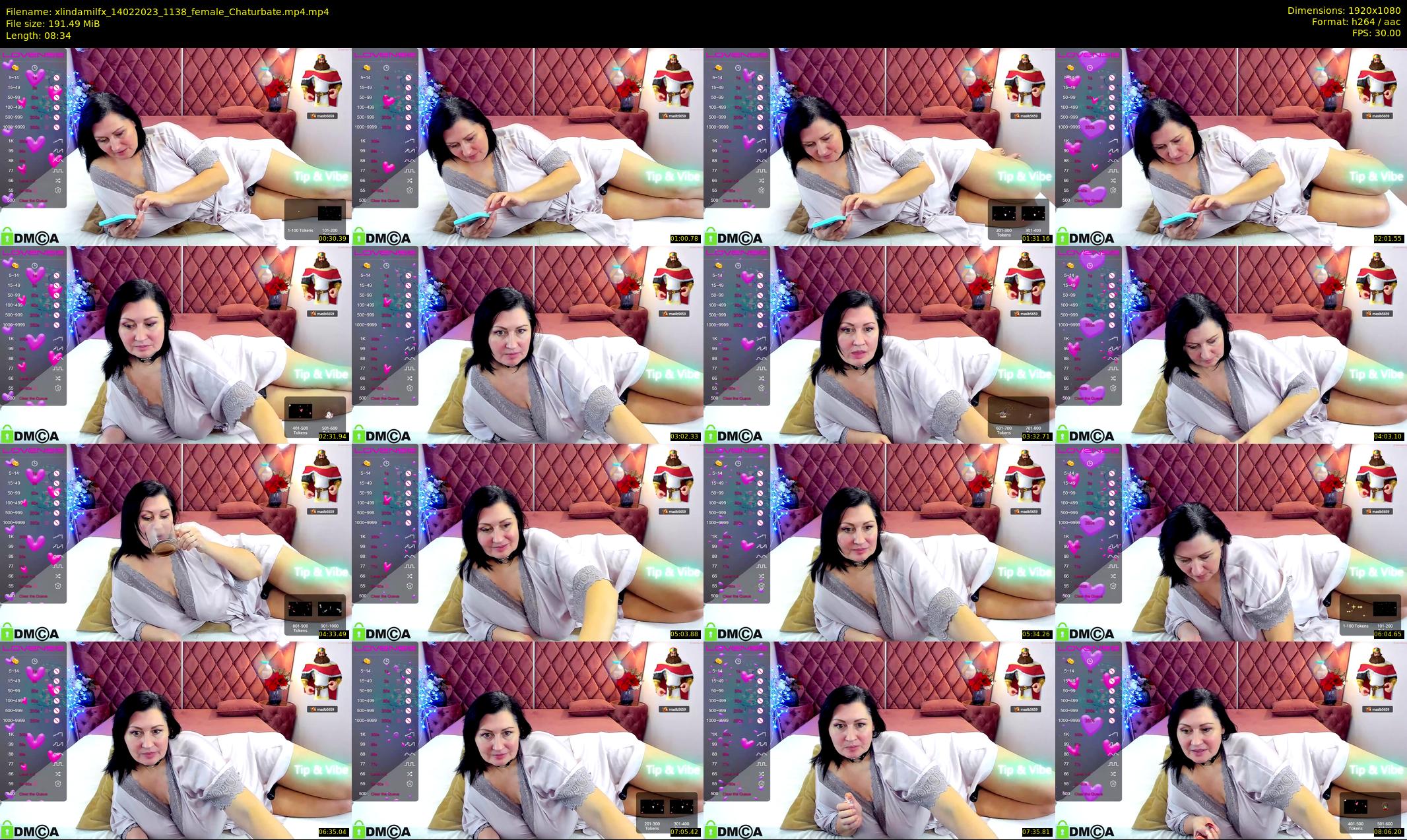xlindamilfx — 9 minute Chaturbate female cam show recording, 1080p, Feb 14, 2023
