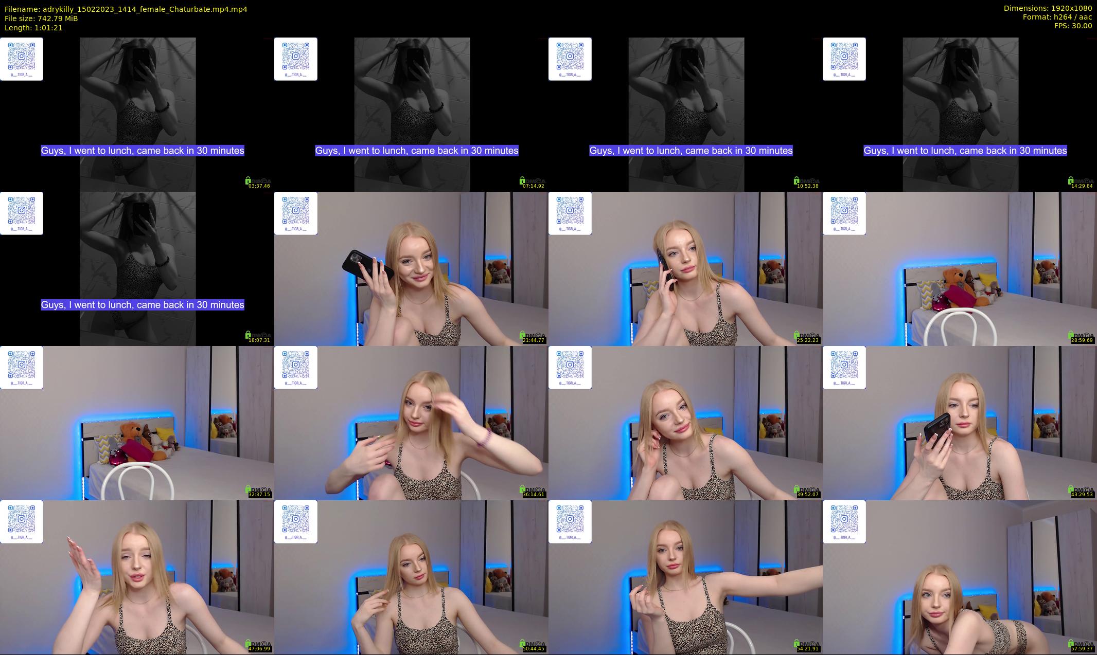 adrykilly — 62 minute Chaturbate female cam show recording, 1080p, Feb 15, 2023