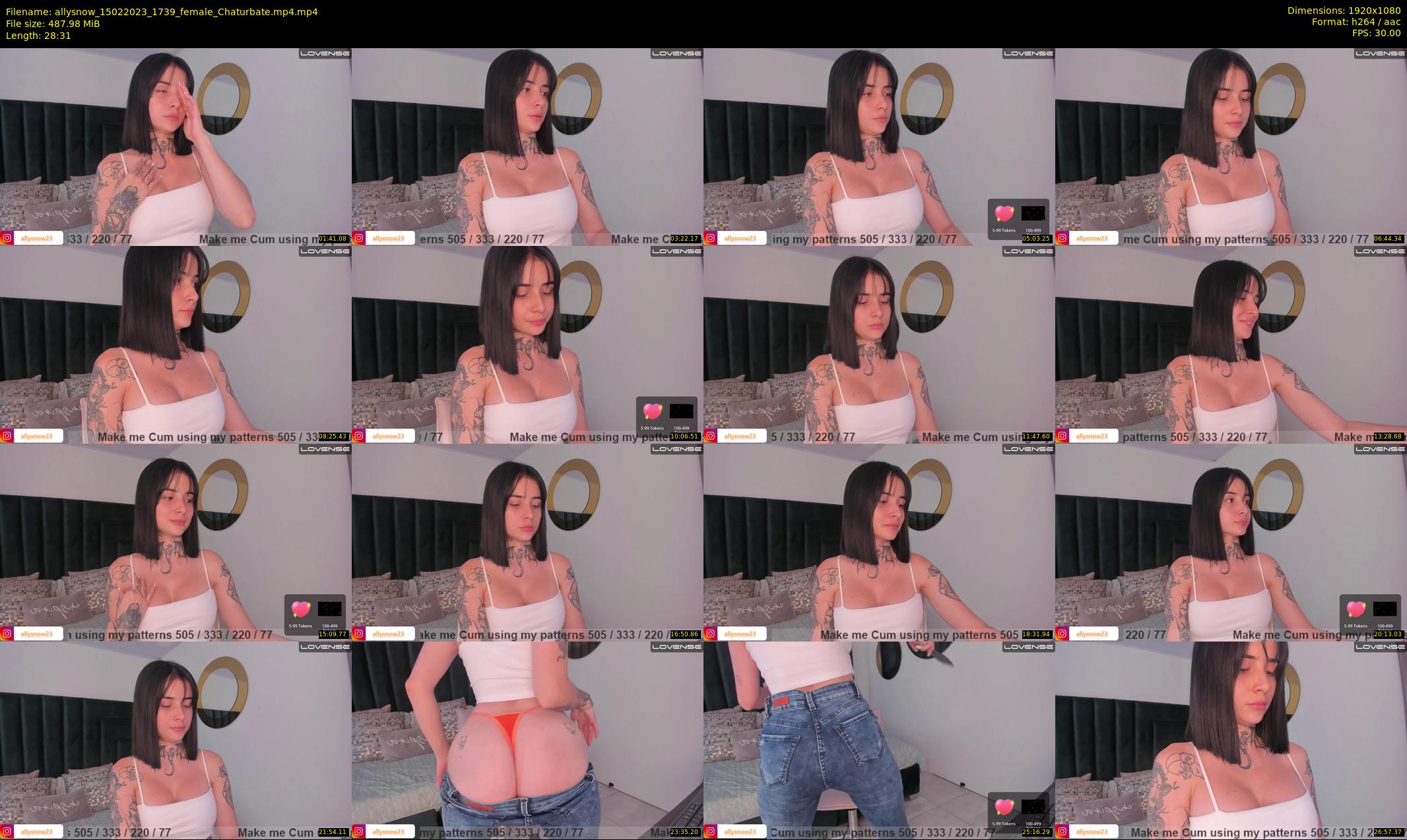 allysnow — 29 minute Chaturbate female cam show recording, 1080p, Feb 15, 2023
