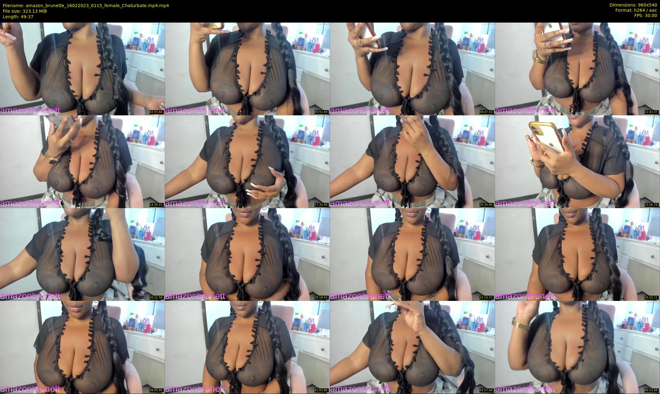 amazon_brunette — 50 minute Chaturbate female cam show recording, 480p, Feb 16, 2023