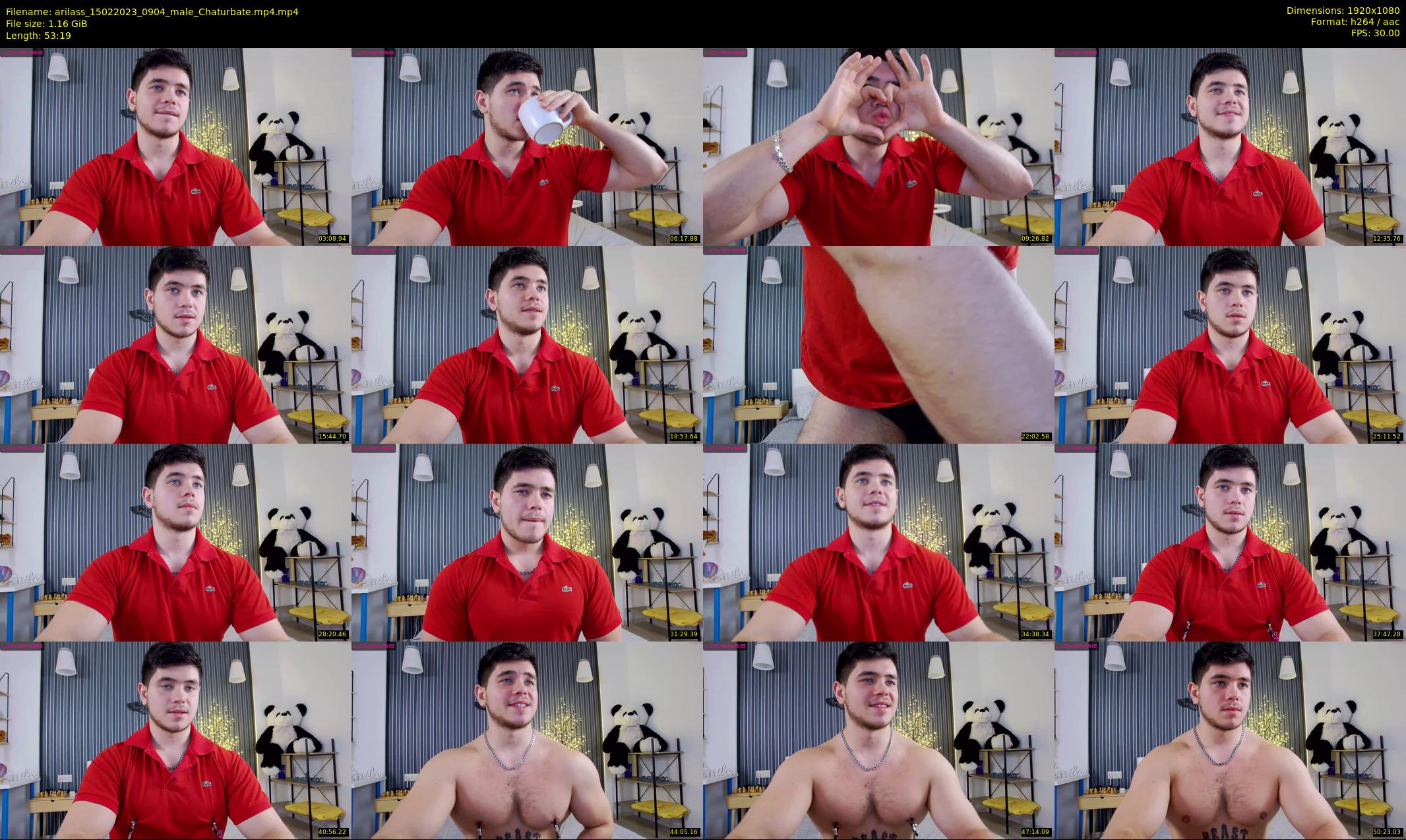 arilass — 54 minute Chaturbate male cam show recording, 1080p, Feb 15, 2023
