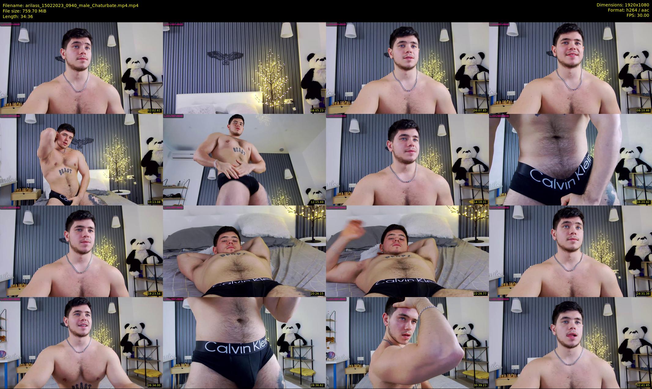 arilass — 35 minute Chaturbate male cam show recording, 1080p, Feb 15, 2023