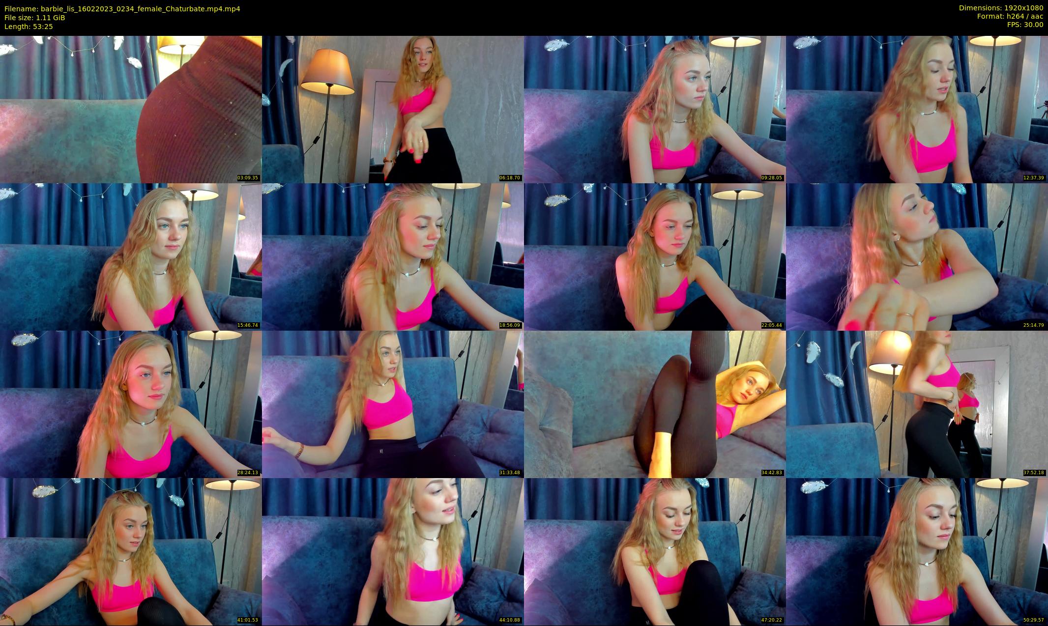 barbie_lis — 54 minute Chaturbate female cam show recording, 1080p, Feb 16, 2023