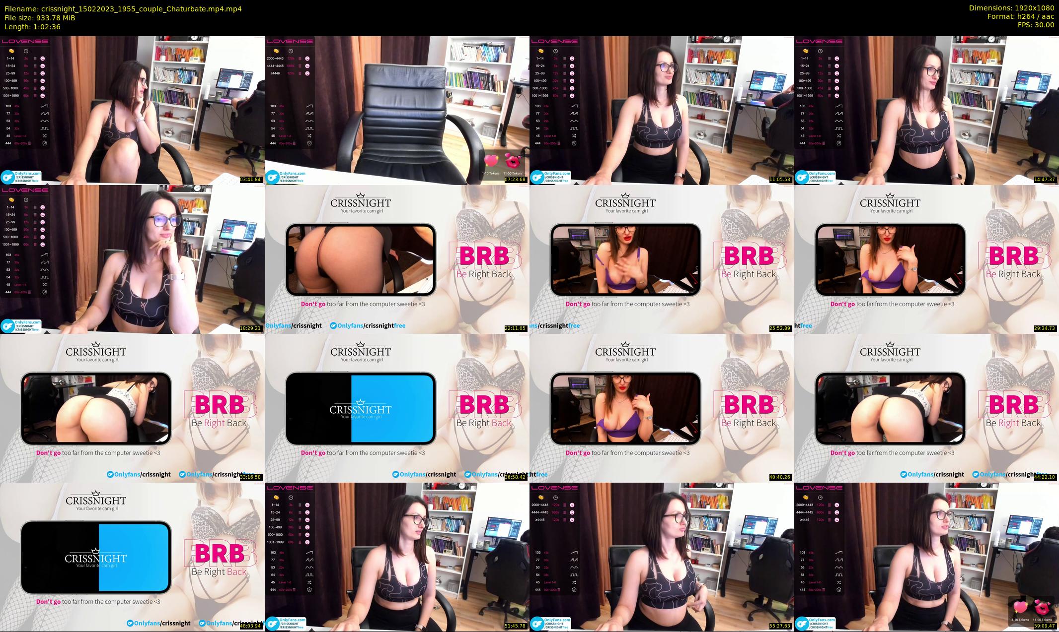 crissnight — 63 minute Chaturbate female cam show recording, 1080p, Feb 15, 2023