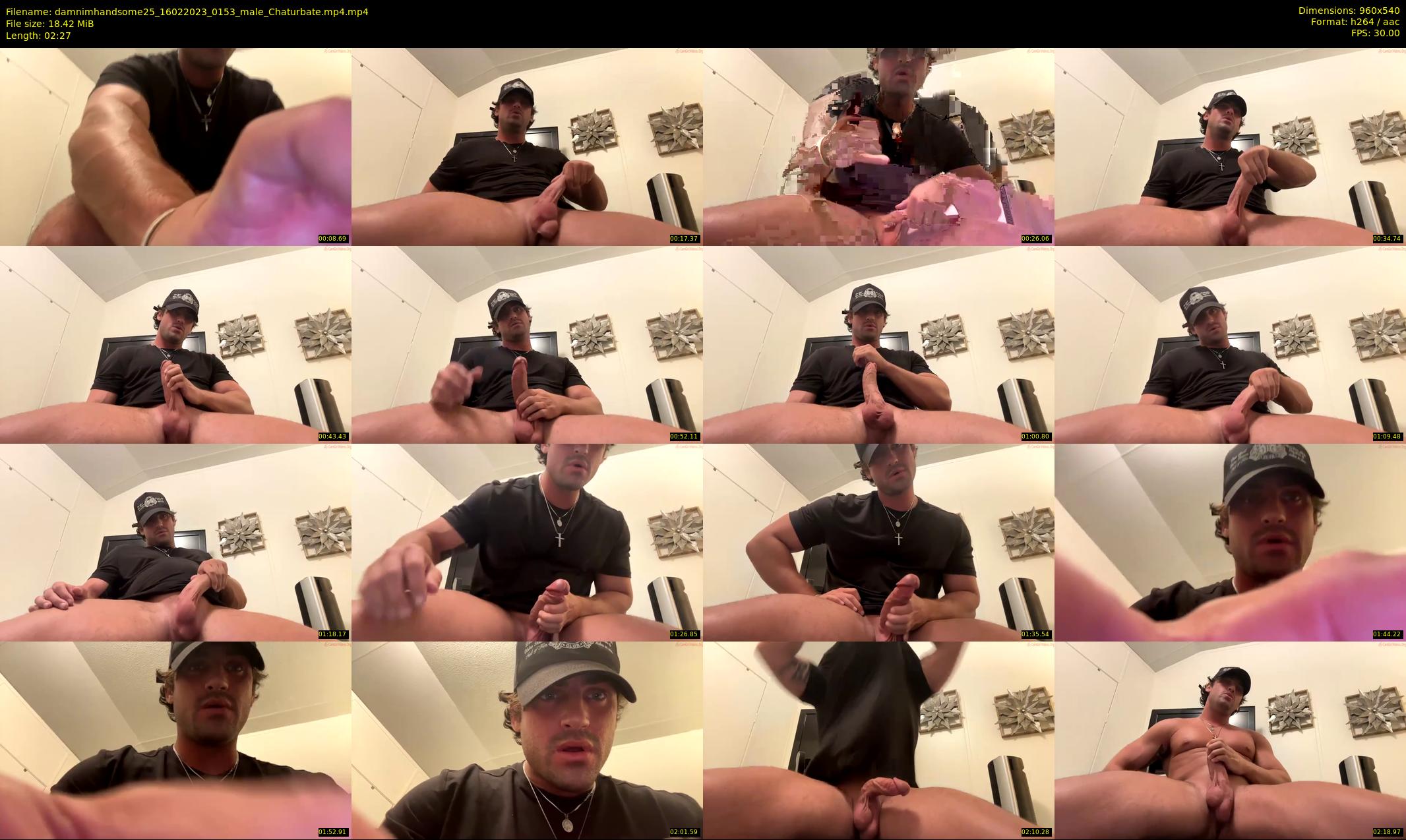 damnimhandsome25 — 3 minute Chaturbate male cam show recording, 480p, Feb 16, 2023