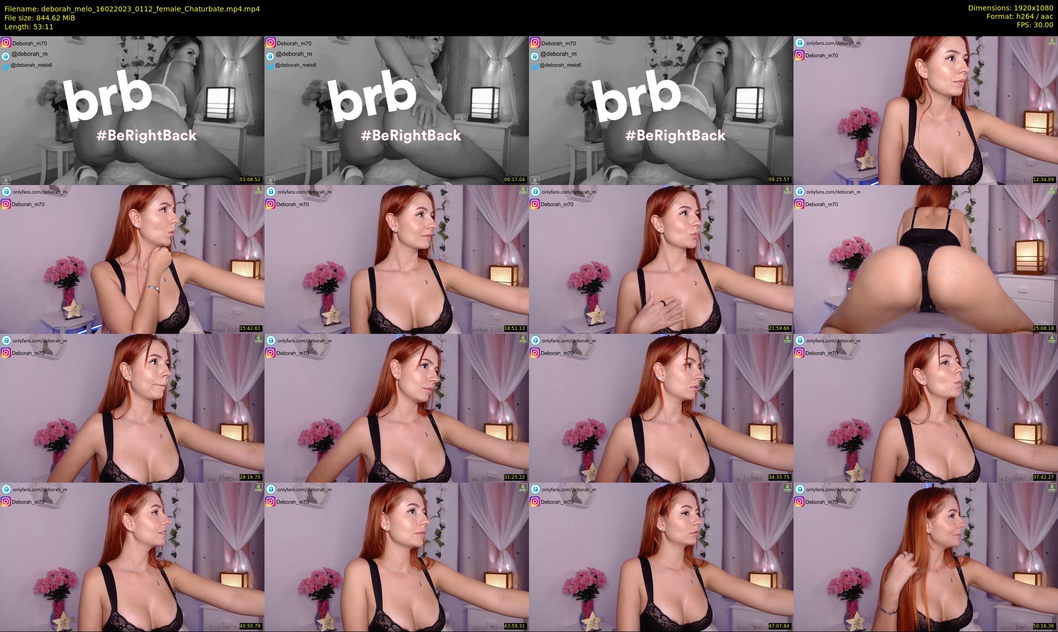 deborah_melo — 54 minute Chaturbate female cam show recording, 1080p, Feb 16, 2023