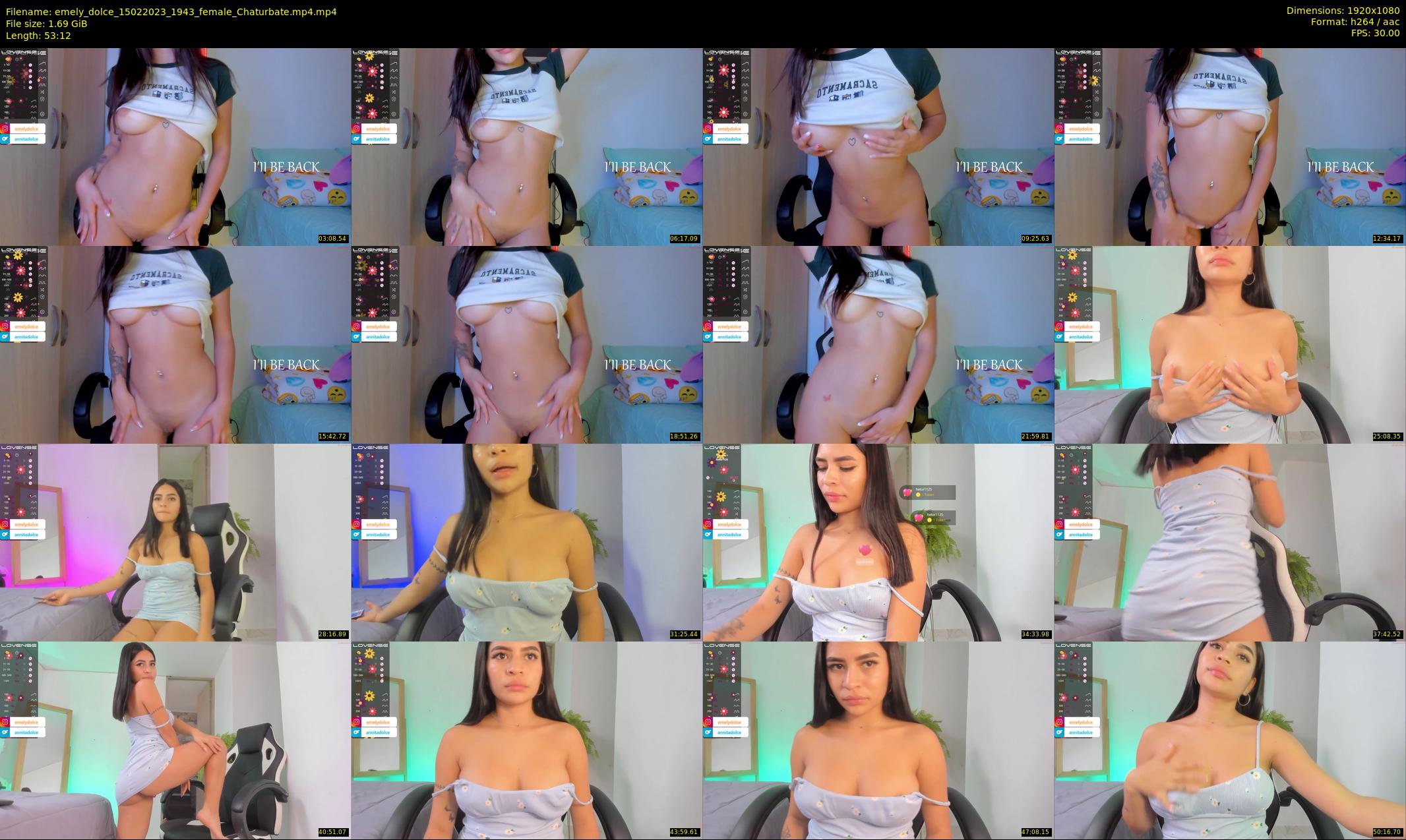 emely_dolce — 54 minute Chaturbate female cam show recording, 1080p, Feb 15, 2023