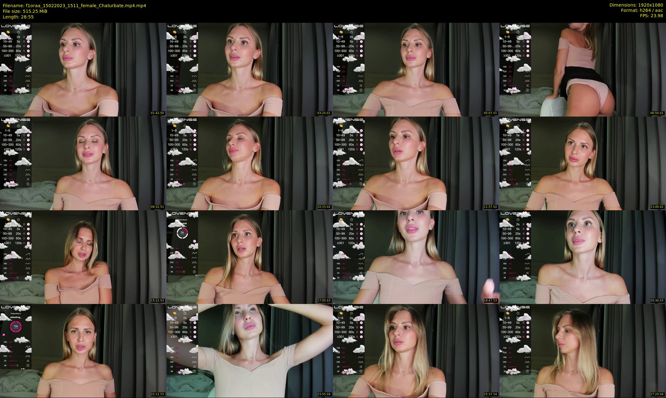 f1oraa — 29 minute Chaturbate female cam show recording, 1080p, Feb 15, 2023