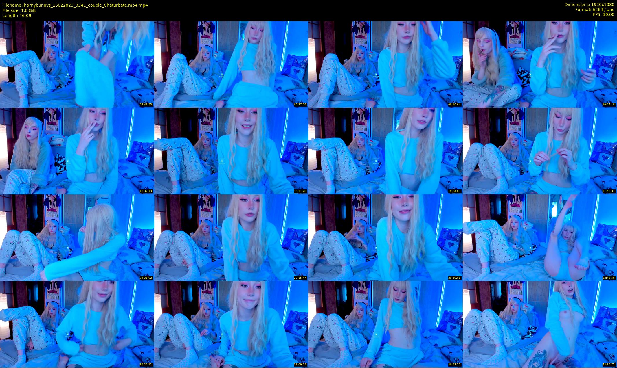 hornybunnys — 47 minute Chaturbate couple cam show recording, 1080p, Feb 16, 2023