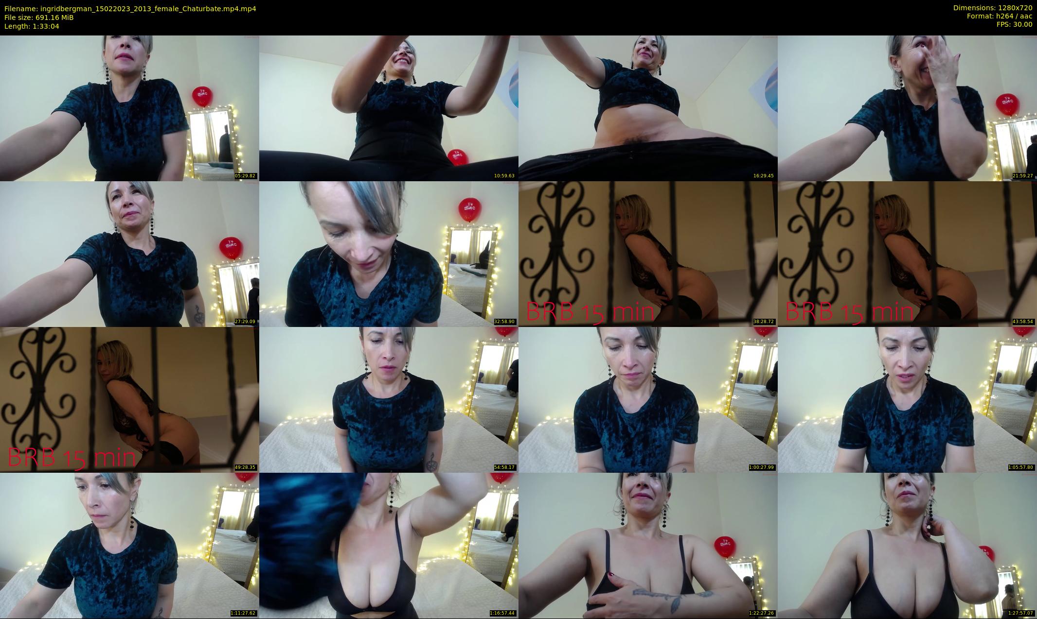 ingridbergman — 94 minute Chaturbate female cam show recording, 720p, Feb 15, 2023