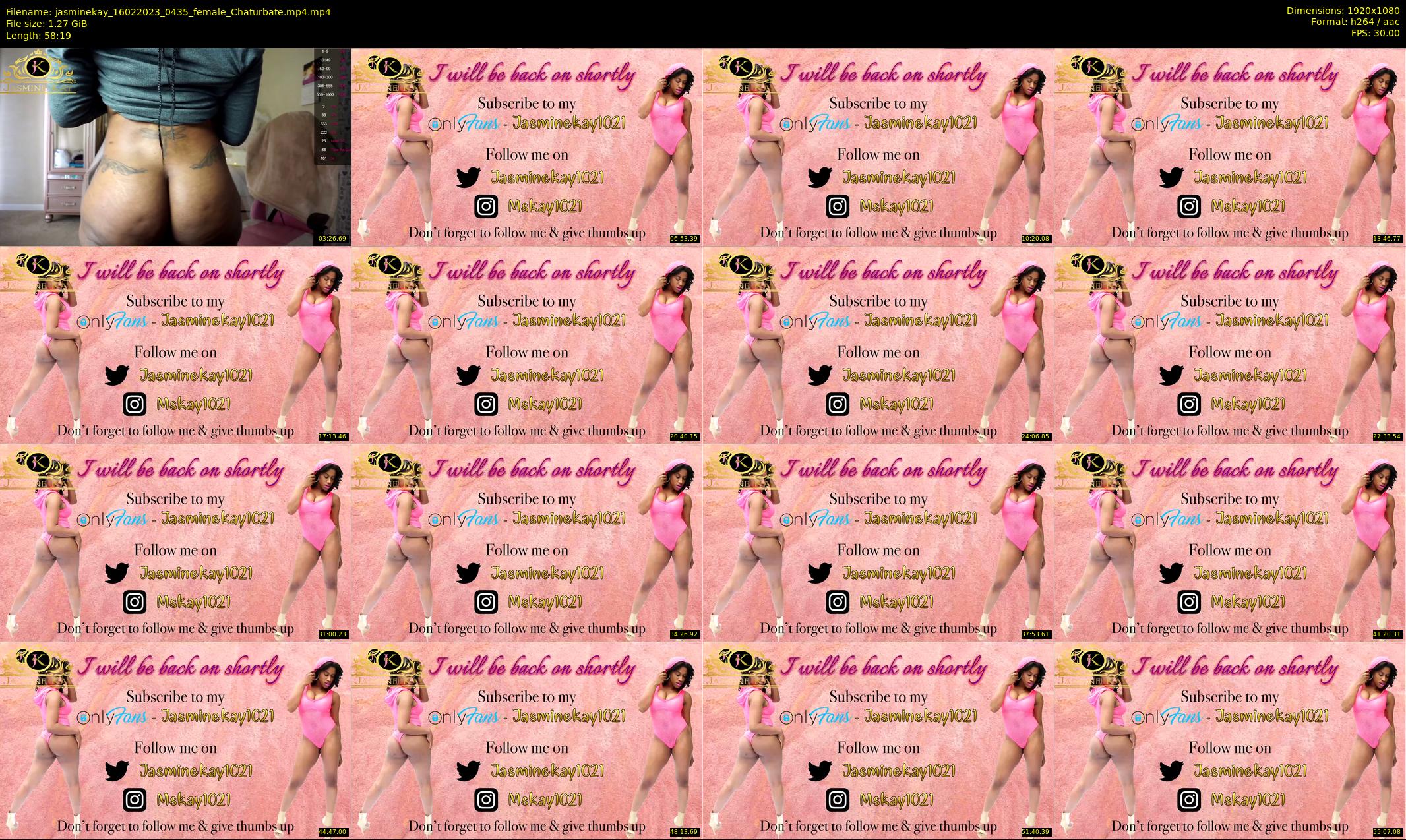 jasminekay — 59 minute Chaturbate female cam show recording, 1080p, Feb 16, 2023