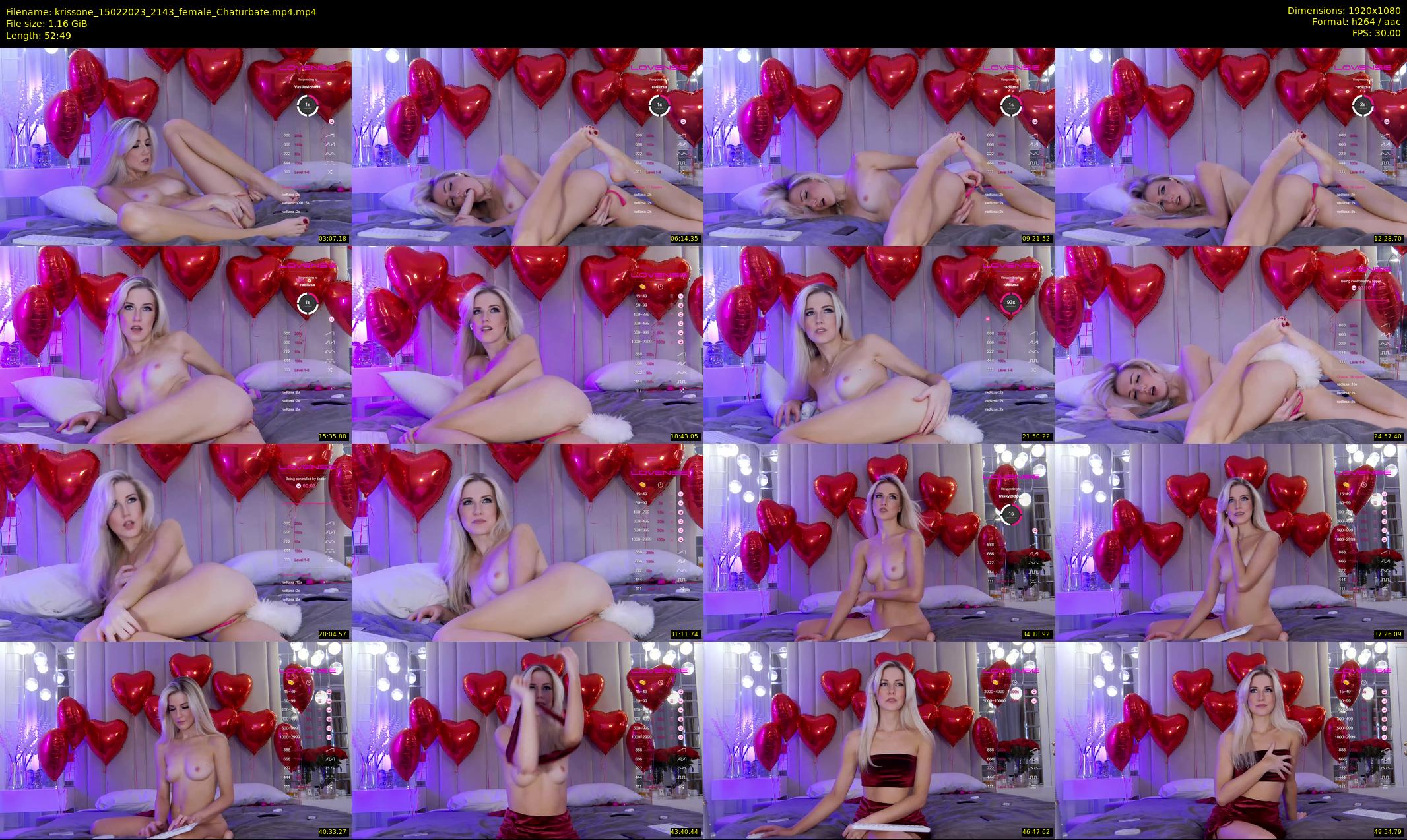 krissone — 53 minute Chaturbate female cam show recording, 1080p, Feb 15, 2023