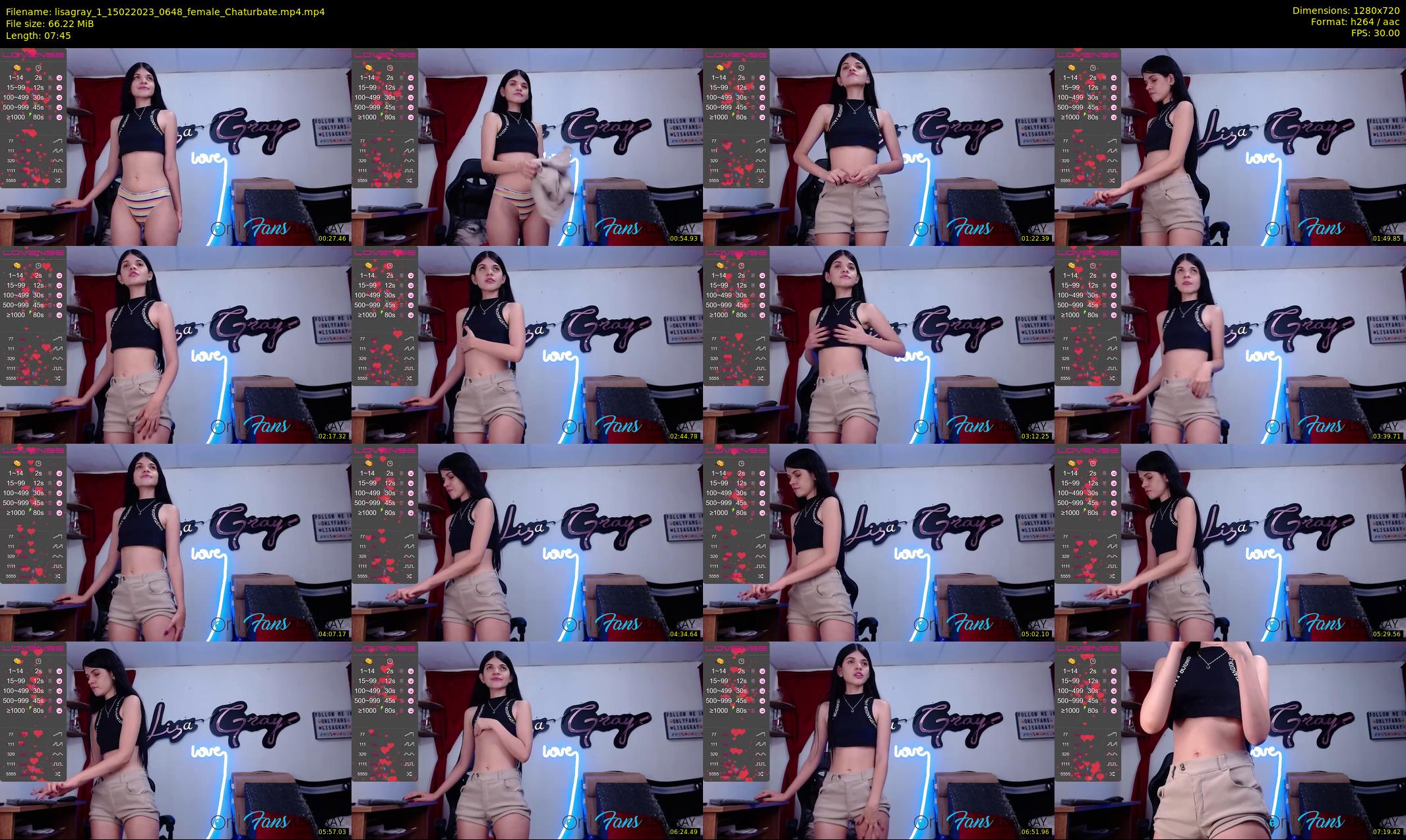 lisagray_1 — 8 minute Chaturbate female cam show recording, 720p, Feb 15, 2023