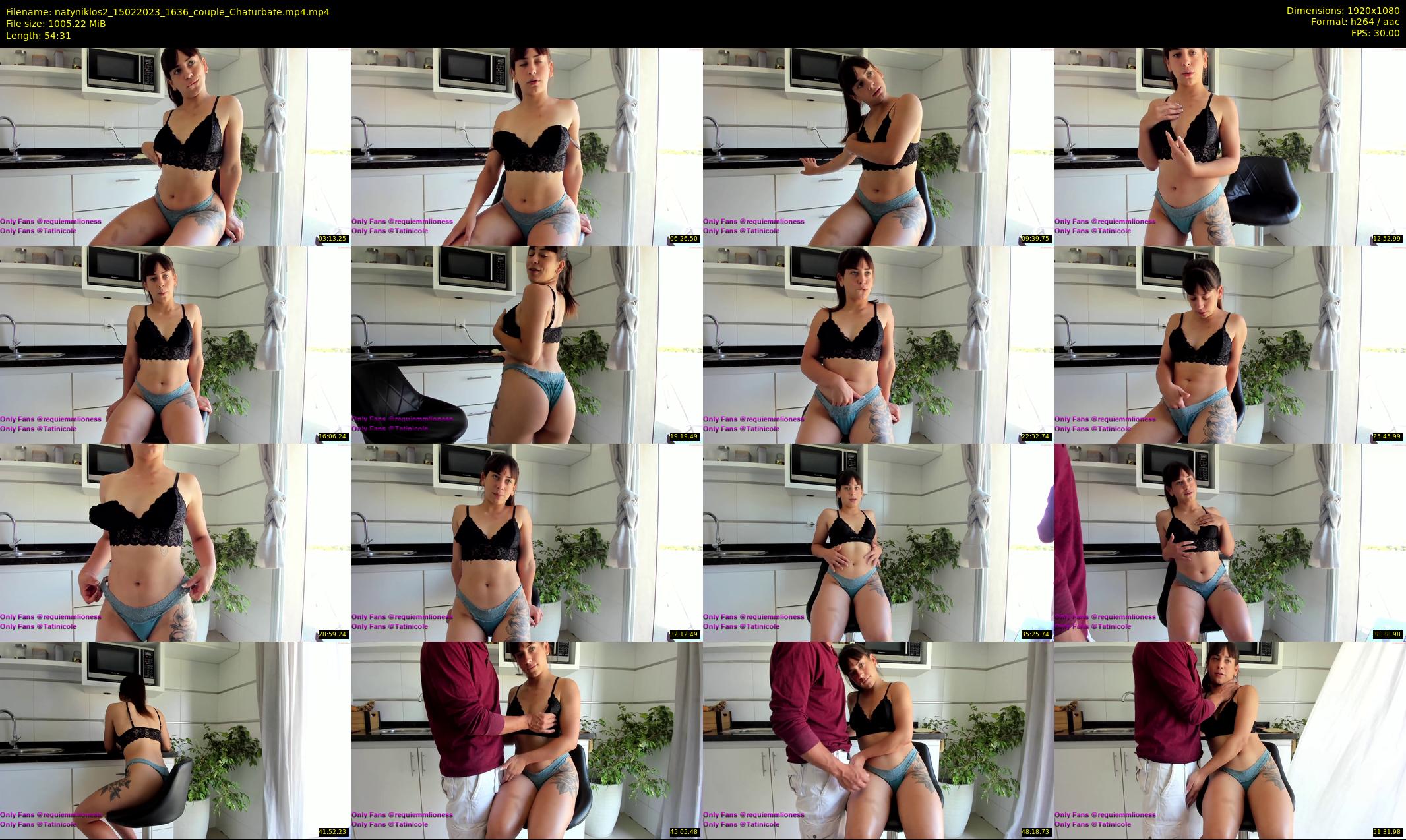 natyniklos2 — 55 minute Chaturbate couple cam show recording, 1080p, Feb 15, 2023
