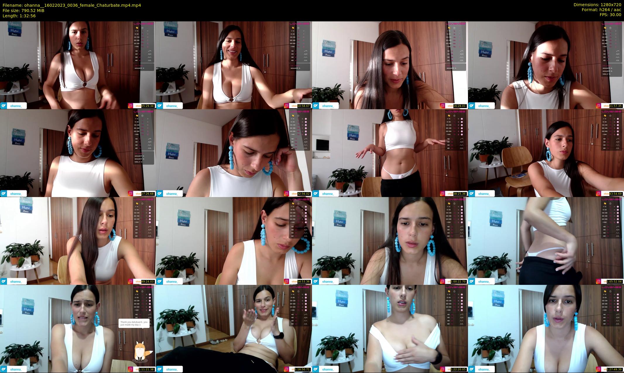 ohanna_ — 93 minute Chaturbate female cam show recording, 720p, Feb 16, 2023