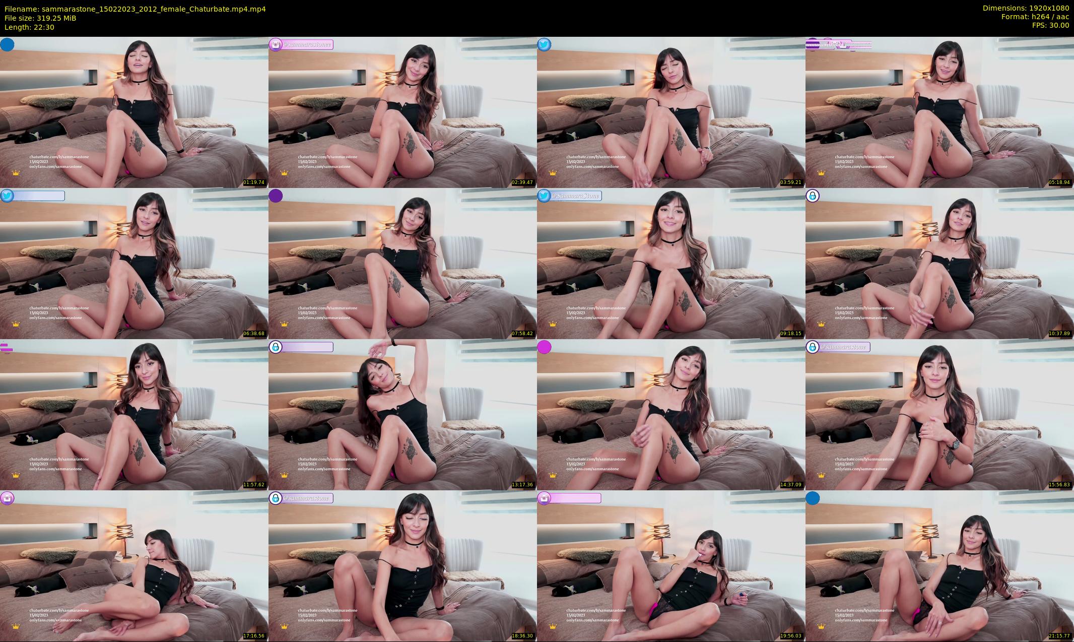 sammarastone — 23 minute Chaturbate female cam show recording, 1080p, Feb 15, 2023
