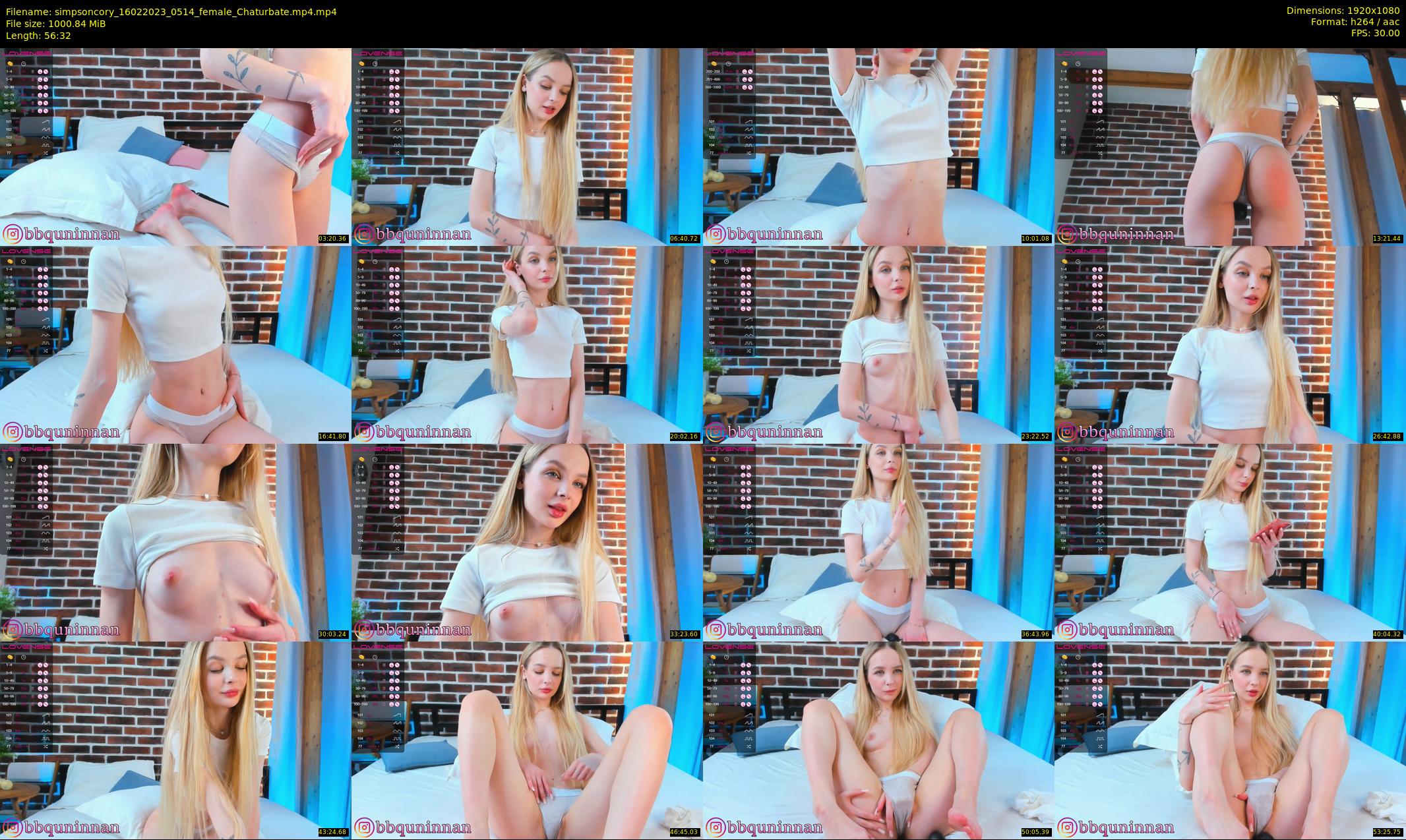 simpsoncory — 57 minute Chaturbate female cam show recording, 1080p, Feb 16, 2023