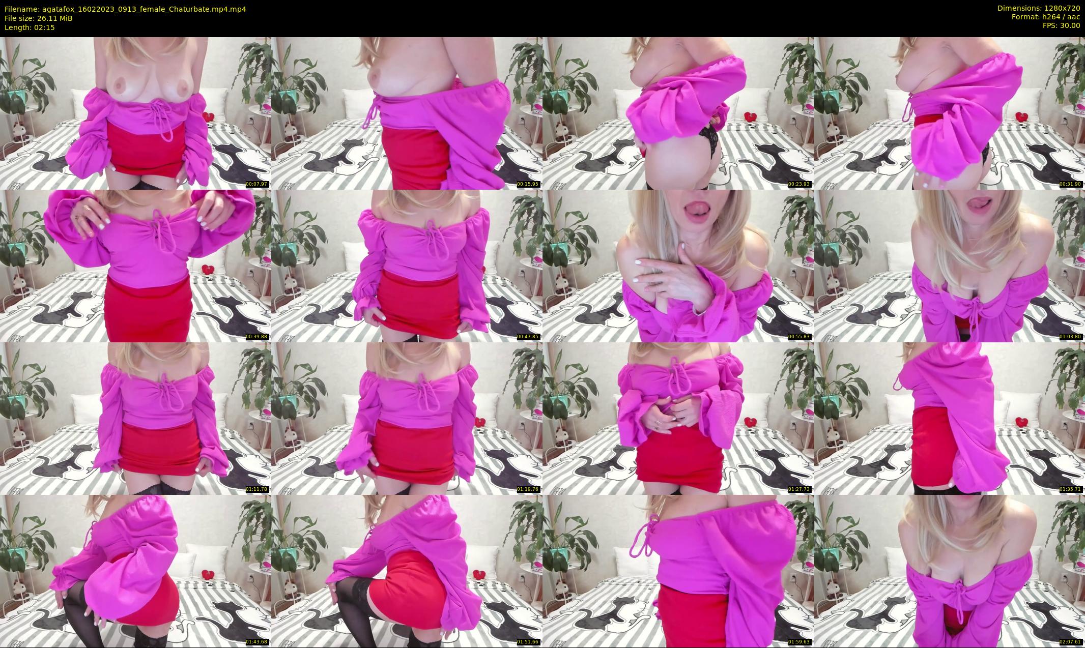 agatafox — 3 minute Chaturbate female cam show recording, 720p, Feb 16, 2023