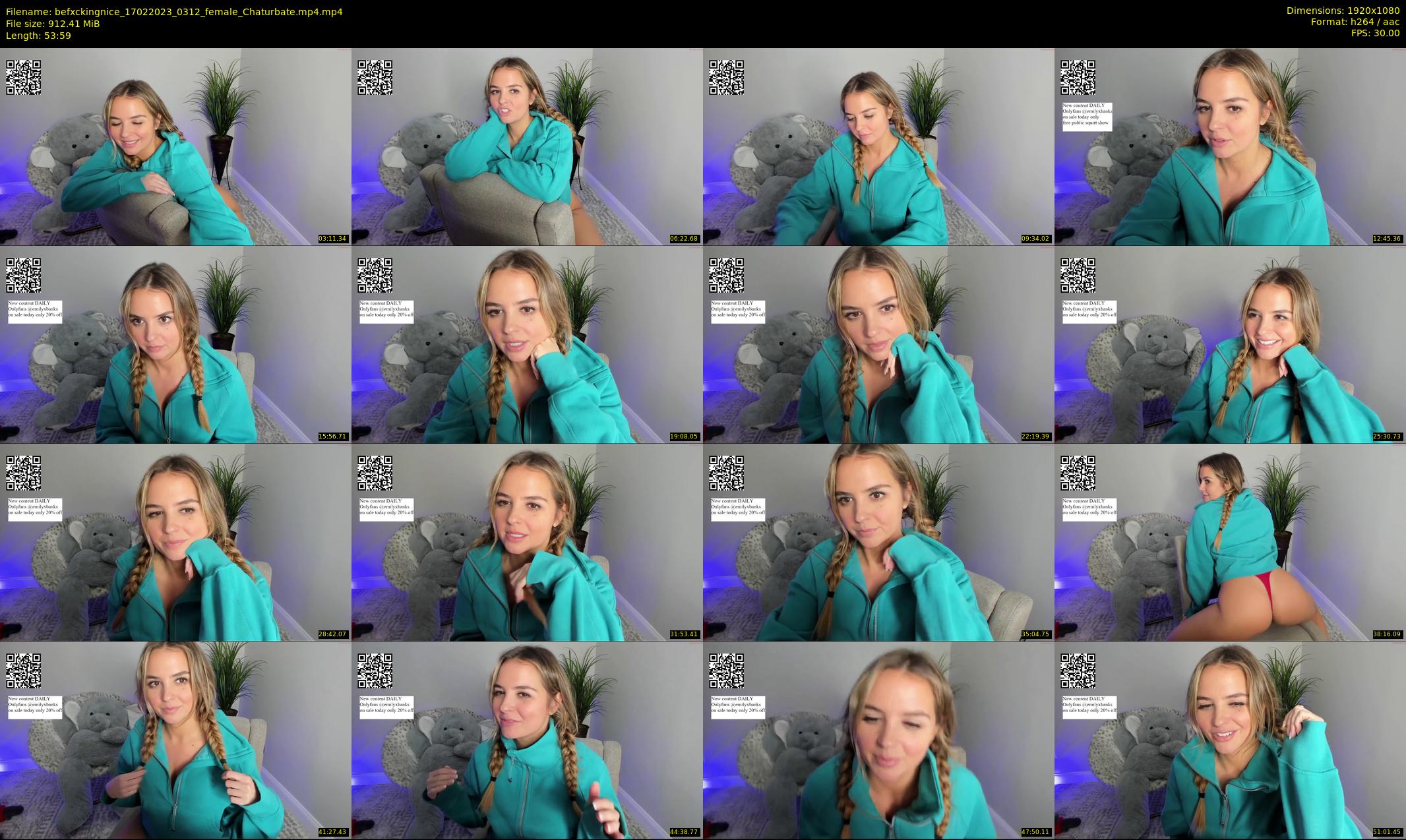 befxckingnice — 54 minute Chaturbate female cam show recording, 1080p, Feb 17, 2023