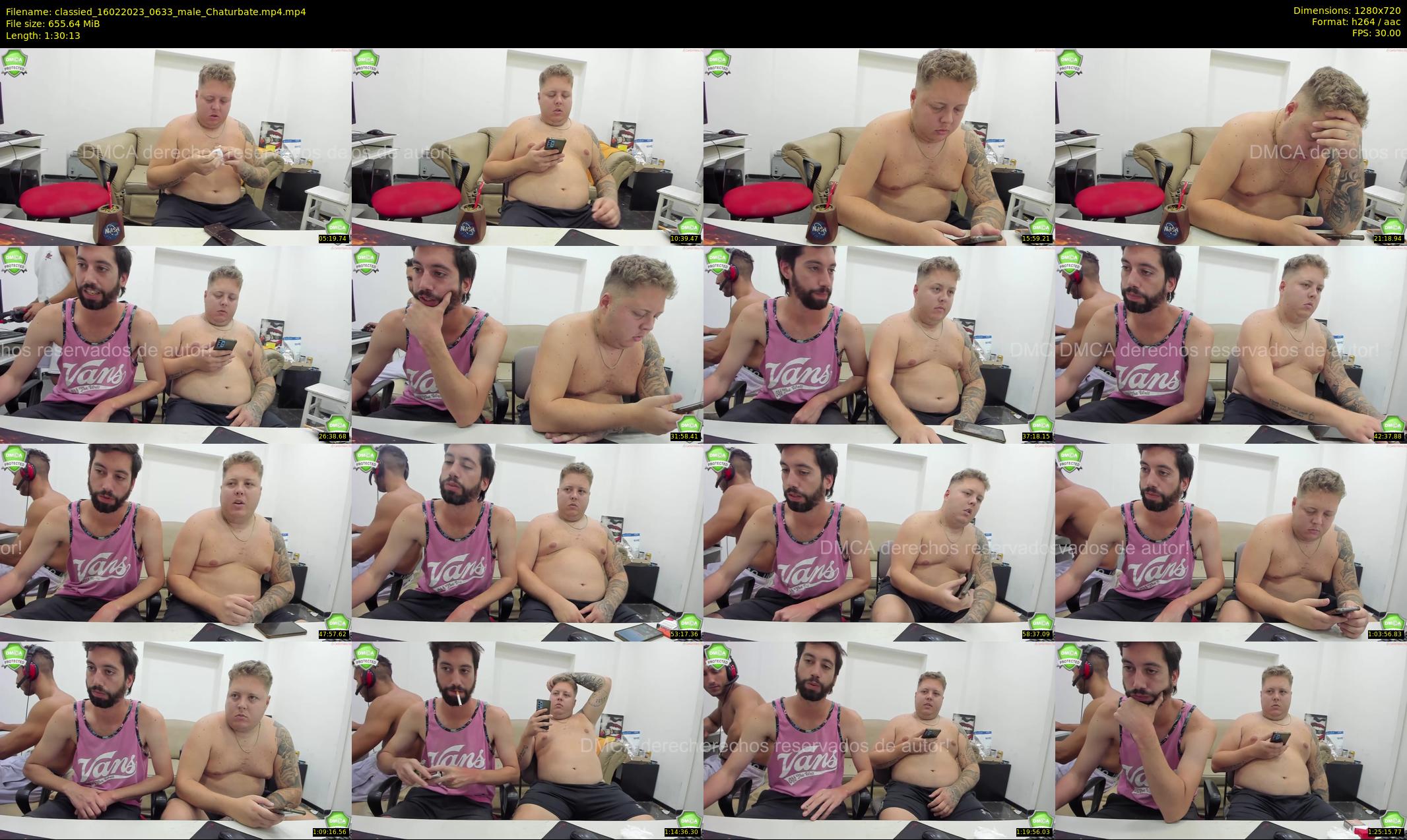 classied — 91 minute Chaturbate male cam show recording, 720p, Feb 16, 2023