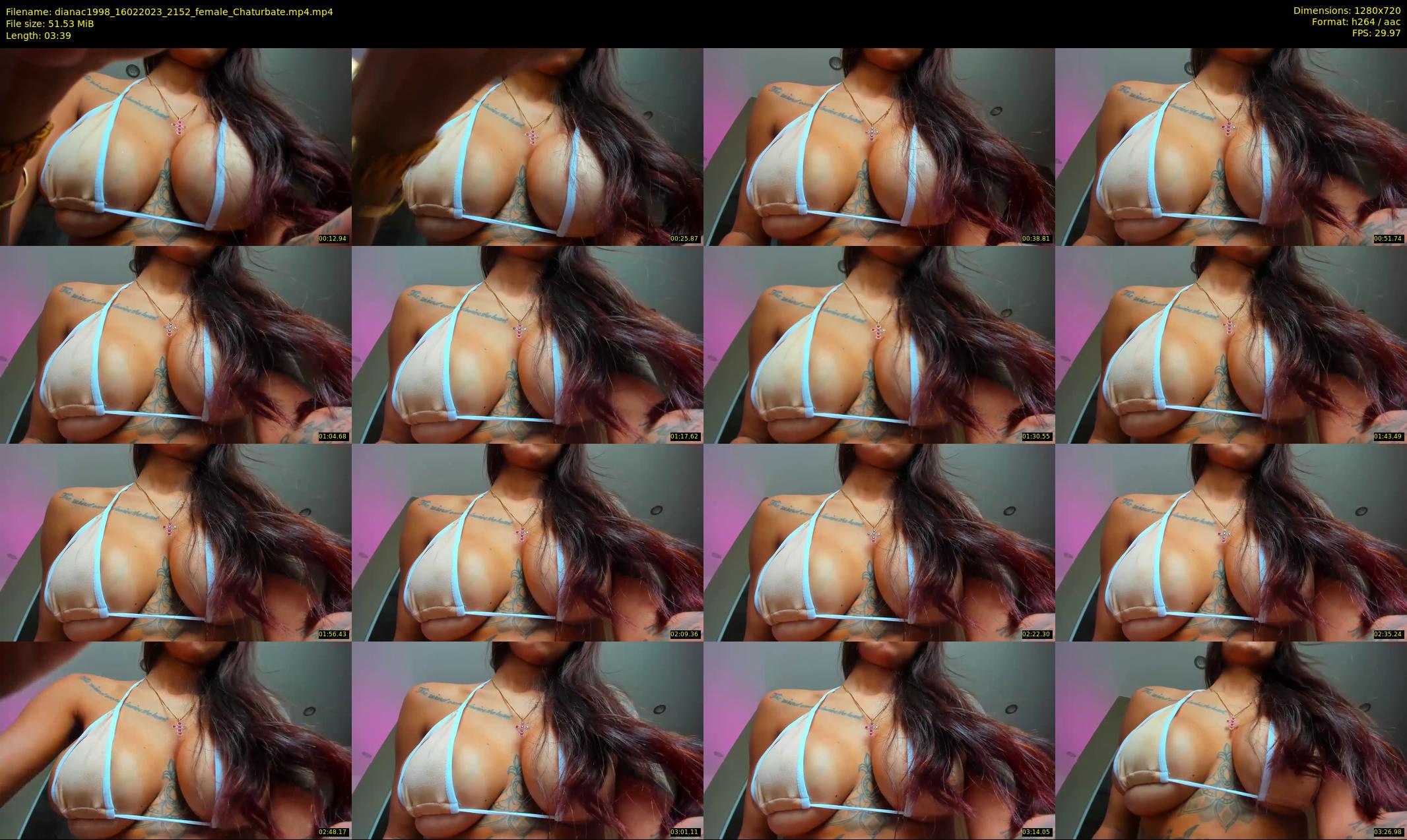 dianac1998 — 4 minute Chaturbate female cam show recording, 720p, Feb 16, 2023