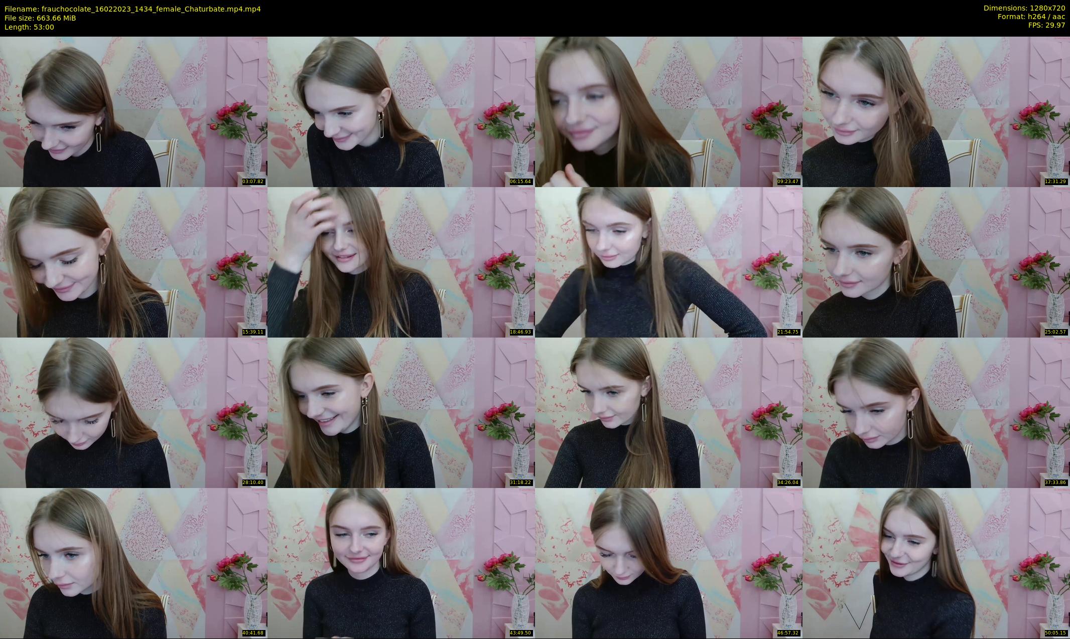 frauchocolate — 53 minute Chaturbate female cam show recording, 720p, Feb 16, 2023