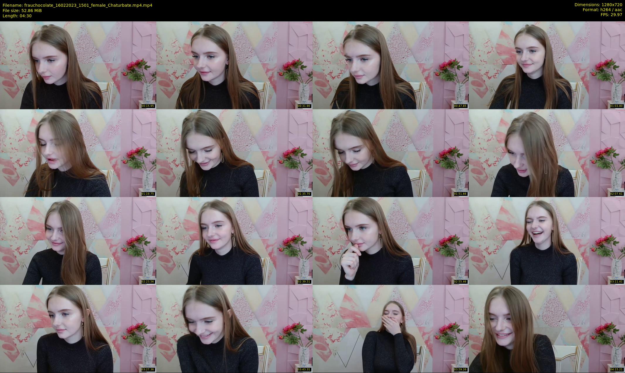frauchocolate — 5 minute Chaturbate female cam show recording, 720p, Feb 16, 2023