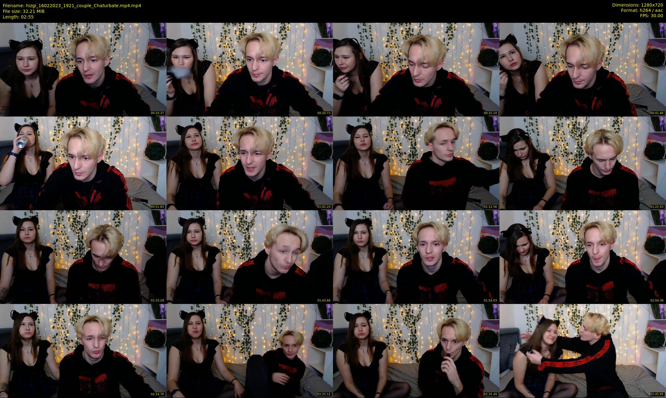 hizgi — 3 minute Chaturbate couple cam show recording, 720p, Feb 16, 2023