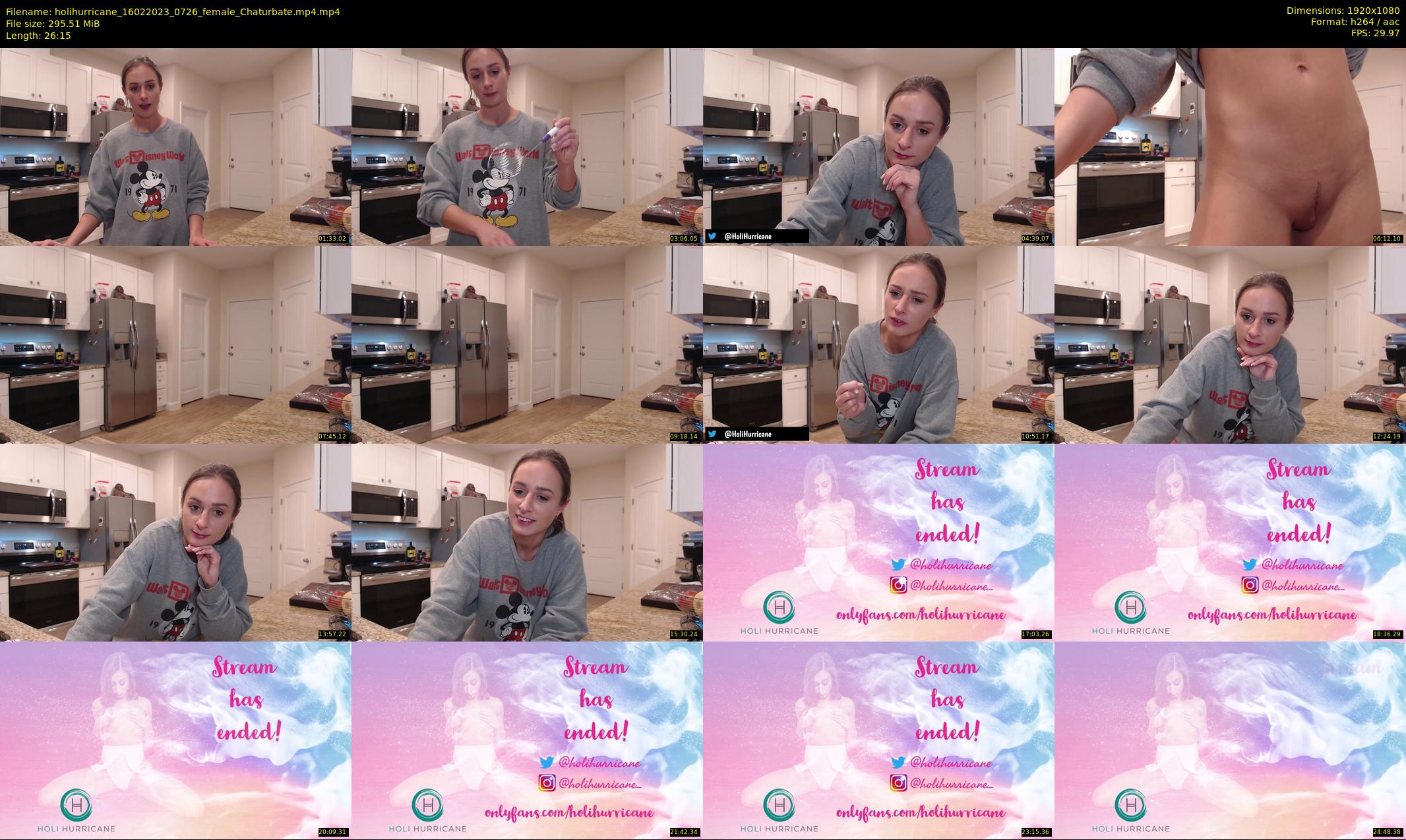 holihurricane — 27 minute Chaturbate female cam show recording, 1080p, Feb 16, 2023