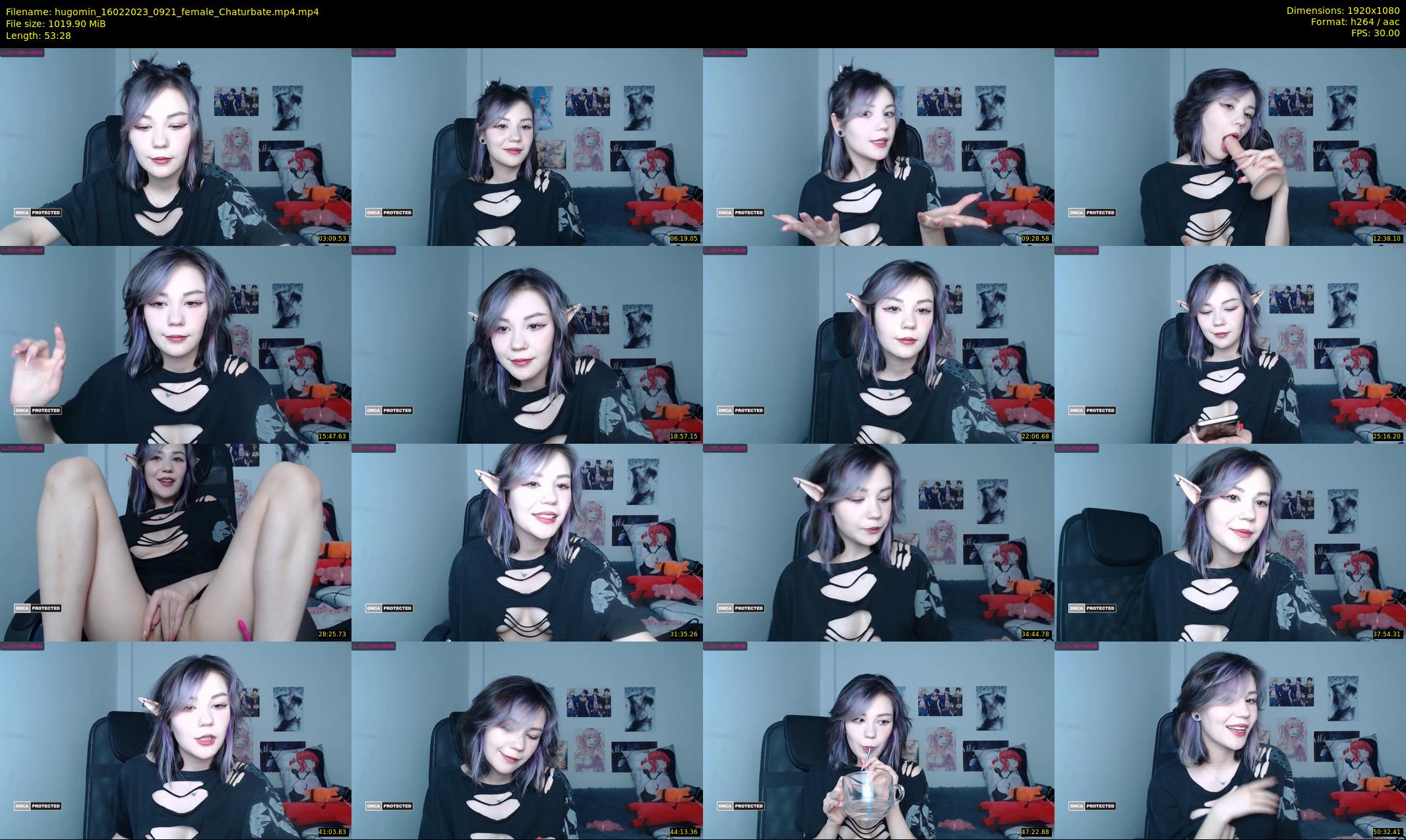 hugomin — 54 minute Chaturbate female cam show recording, 1080p, Feb 16, 2023
