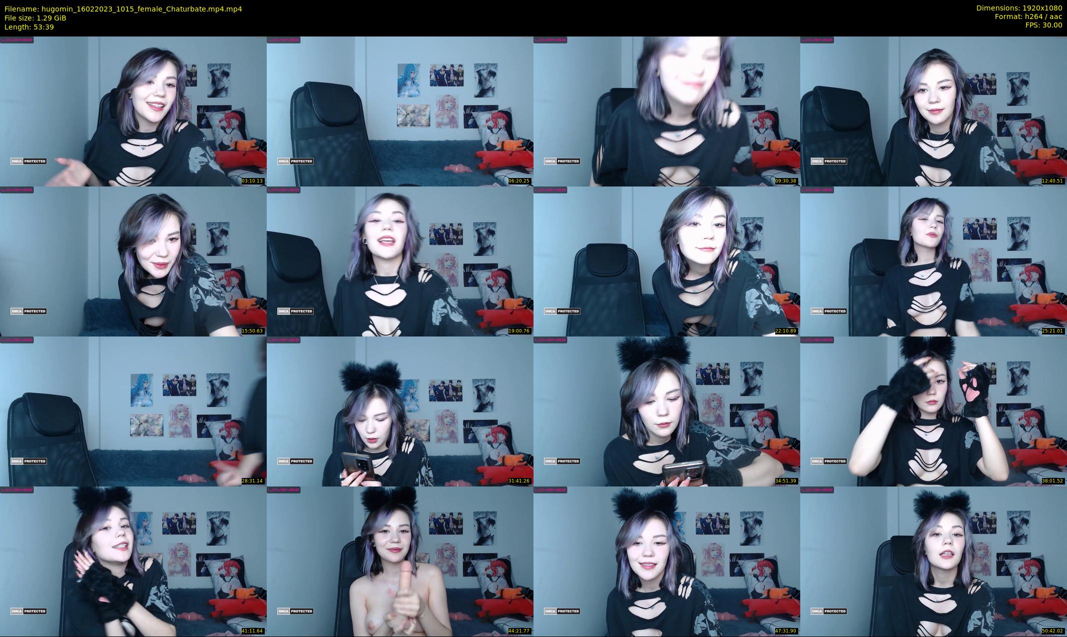 hugomin — 54 minute Chaturbate female cam show recording, 1080p, Feb 16, 2023
