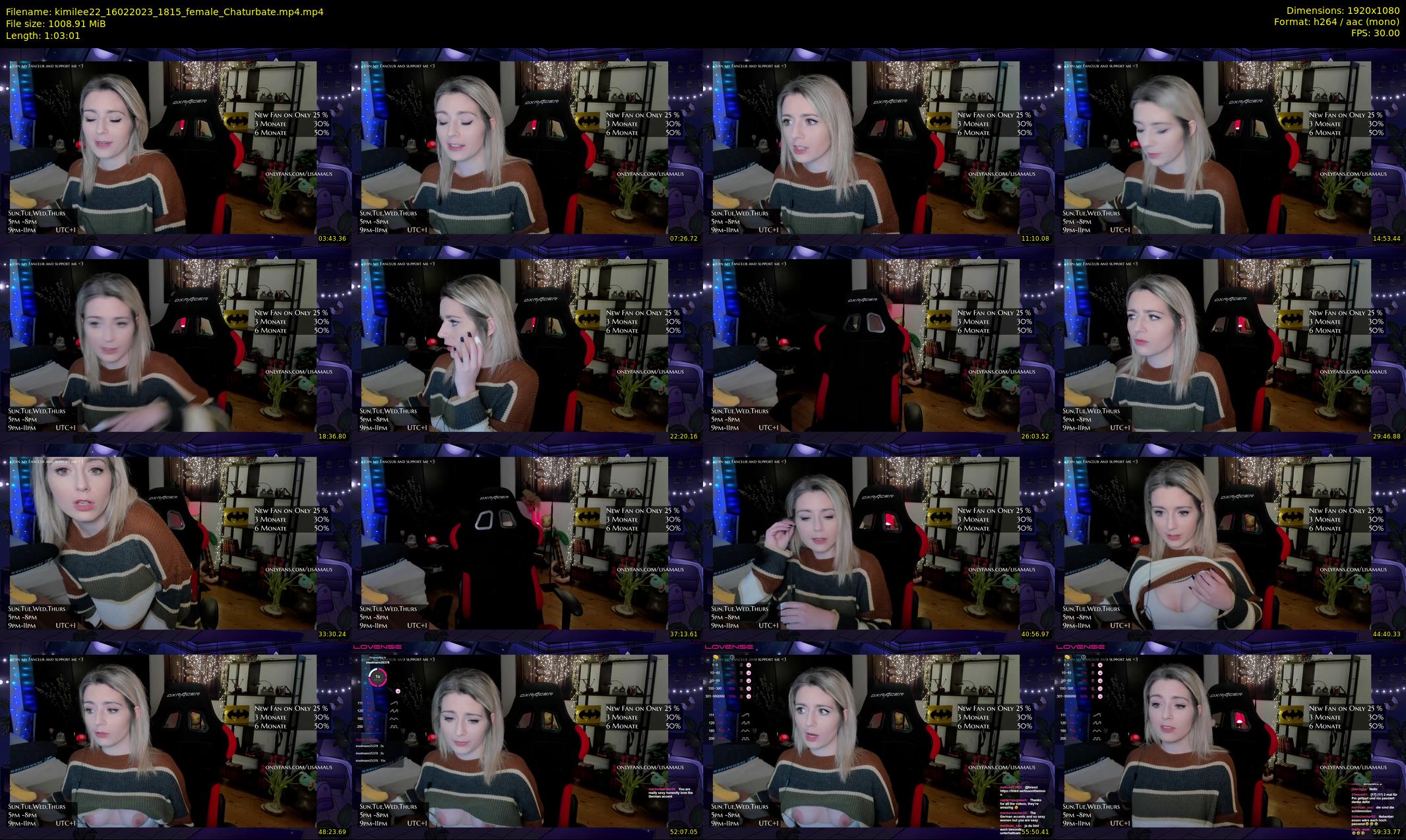 kimilee22 — 64 minute Chaturbate female cam show recording, 1080p, Feb 16, 2023