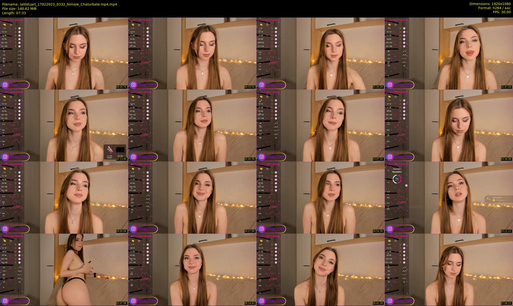 lallistuart — 8 minute Chaturbate female cam show recording, 1080p, Feb 17, 2023