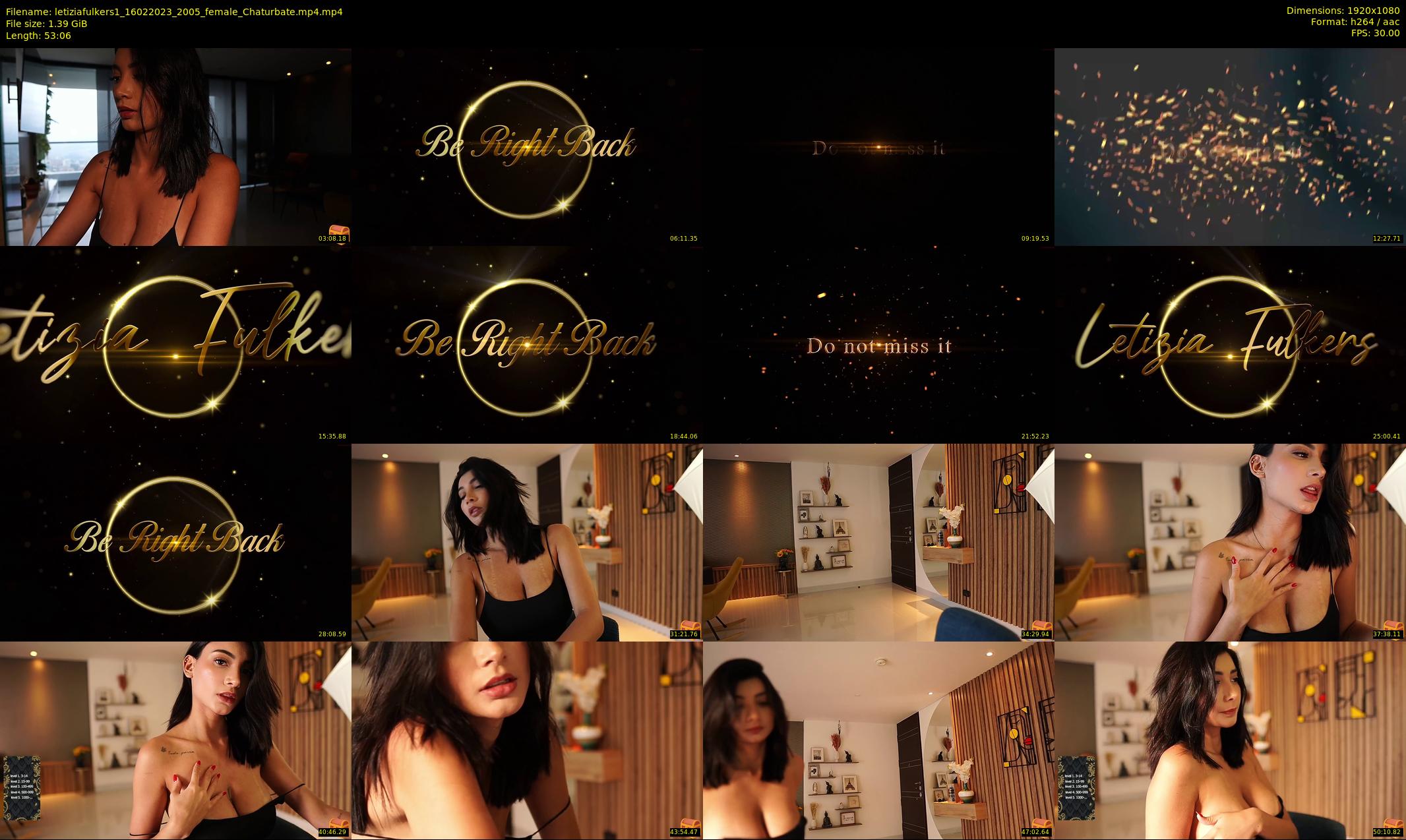 letiziafulkers1 — 54 minute Chaturbate female cam show recording, 1080p, Feb 16, 2023