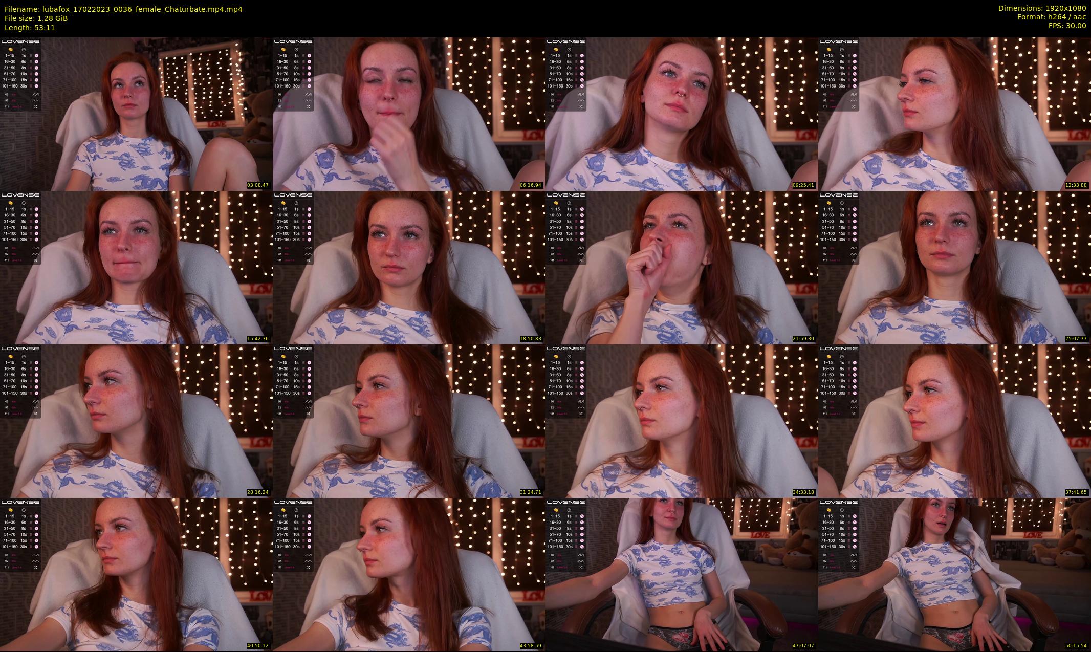 lubafox — 54 minute Chaturbate female cam show recording, 1080p, Feb 17, 2023
