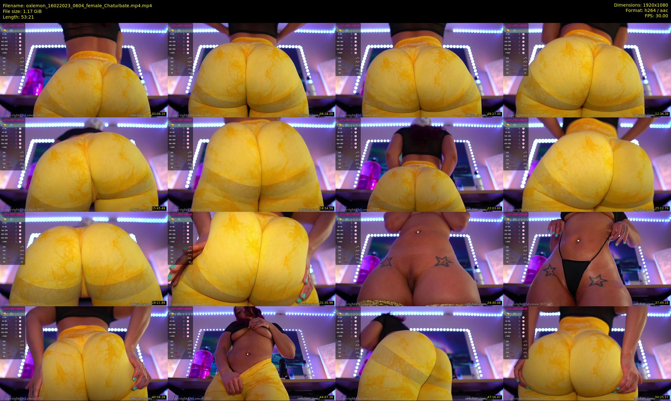 oxlemon — 54 minute Chaturbate female cam show recording, 1080p, Feb 16, 2023