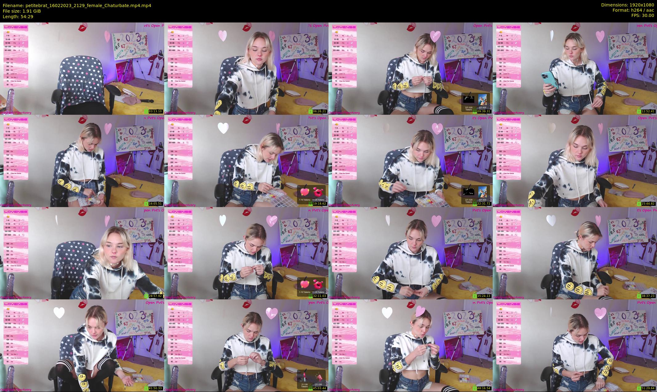 petitebrat — 55 minute Chaturbate female cam show recording, 1080p, Feb 16, 2023