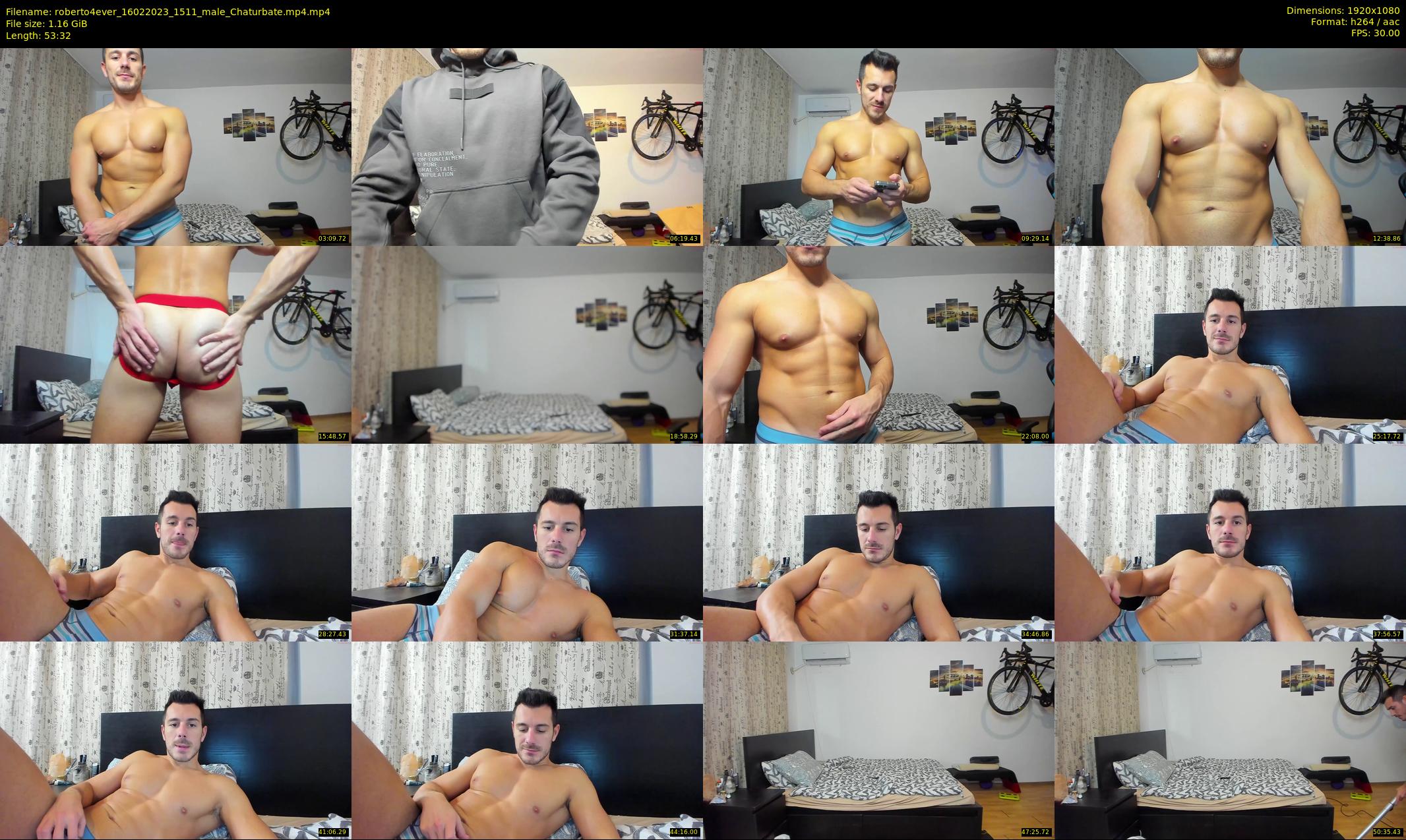 roberto4ever — 54 minute Chaturbate male cam show recording, 1080p, Feb 16, 2023