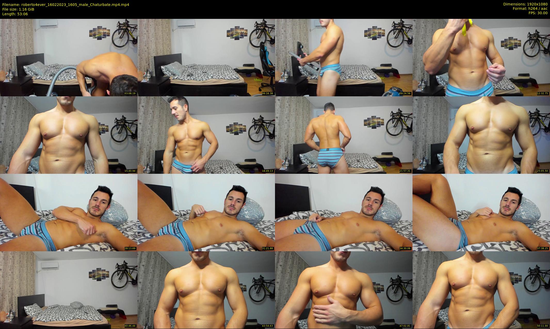 roberto4ever — 54 minute Chaturbate male cam show recording, 1080p, Feb 16, 2023