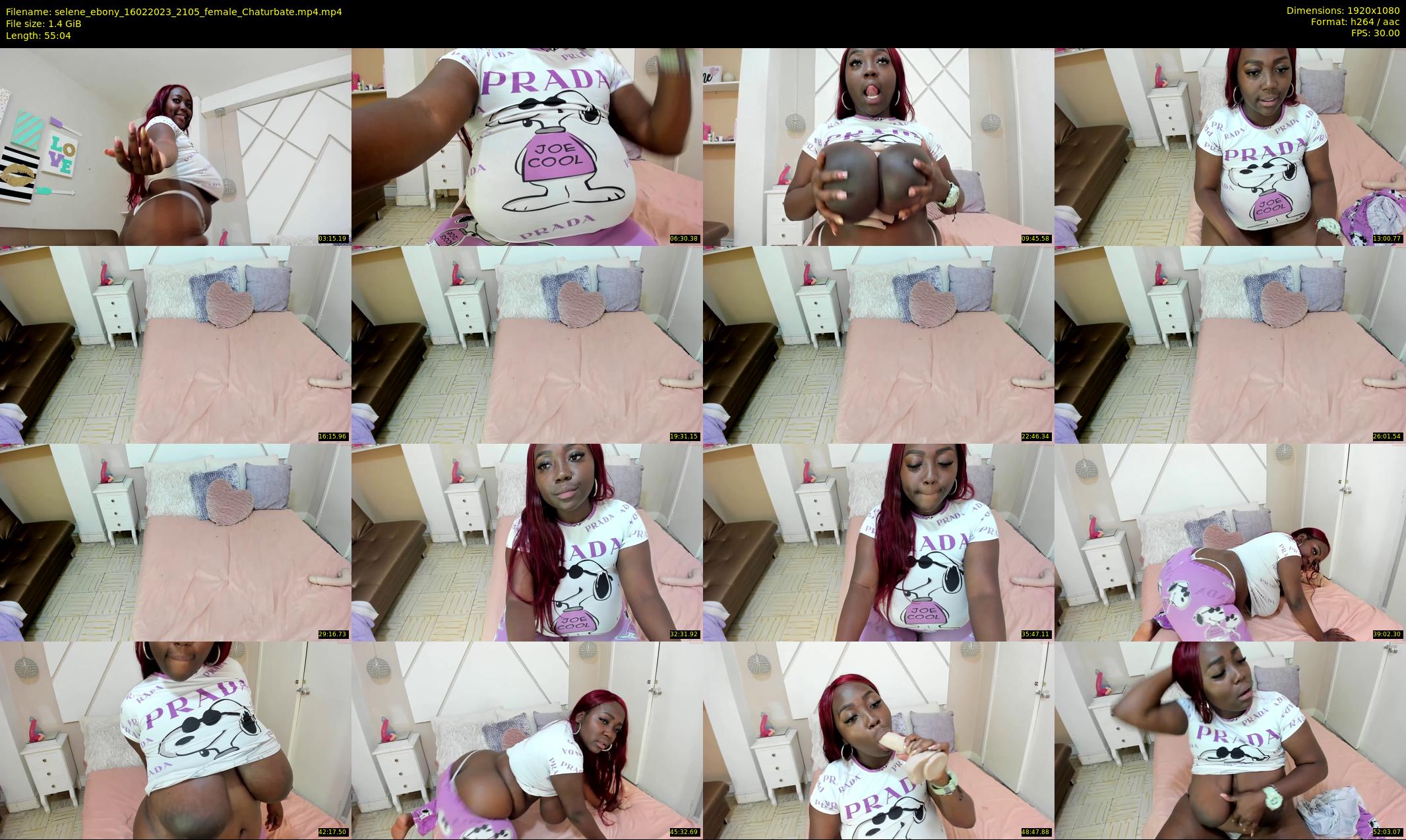 selene_ebony — 56 minute Chaturbate female cam show recording, 1080p, Feb 16, 2023