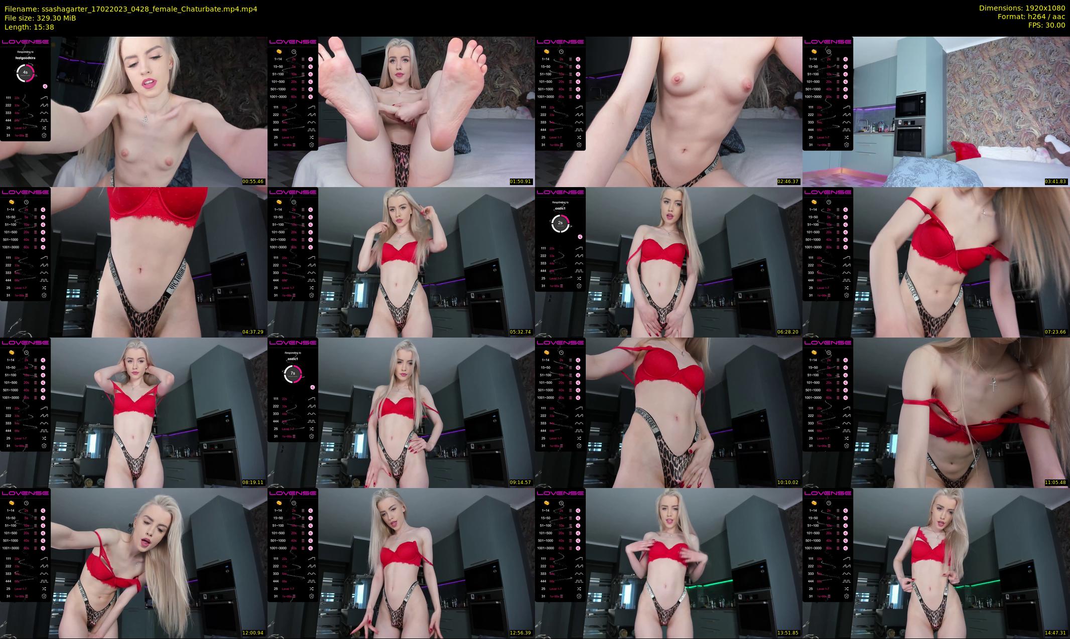 ssashagarter — 16 minute Chaturbate female cam show recording, 1080p, Feb 17, 2023