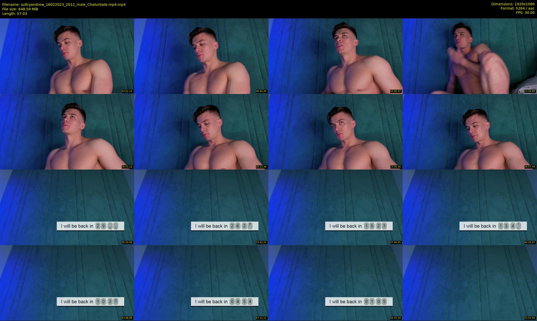 sultryandrew — 58 minute Chaturbate male cam show recording, 1080p, Feb 16, 2023