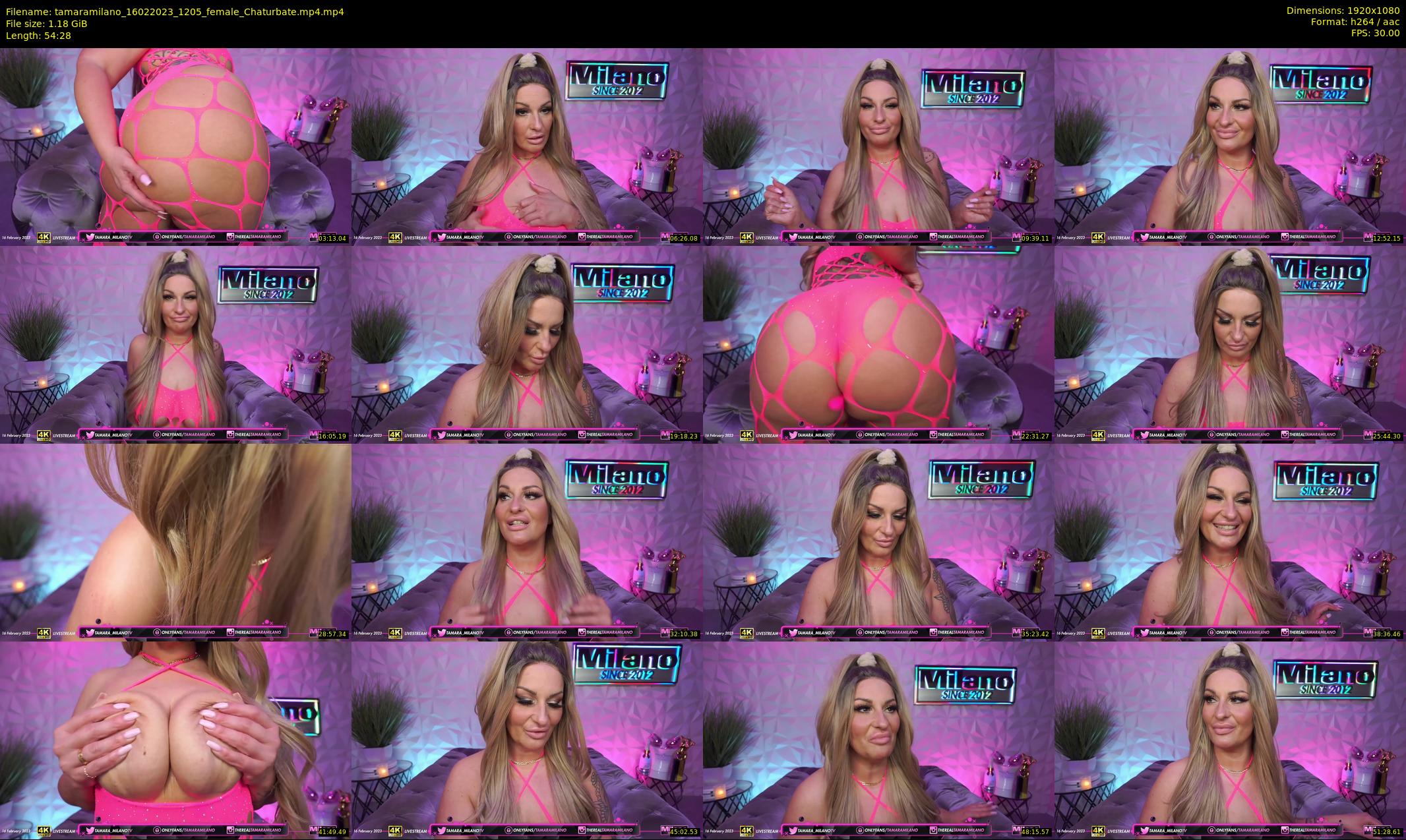 tamaramilano — 55 minute Chaturbate female cam show recording, 1080p, Feb 16, 2023