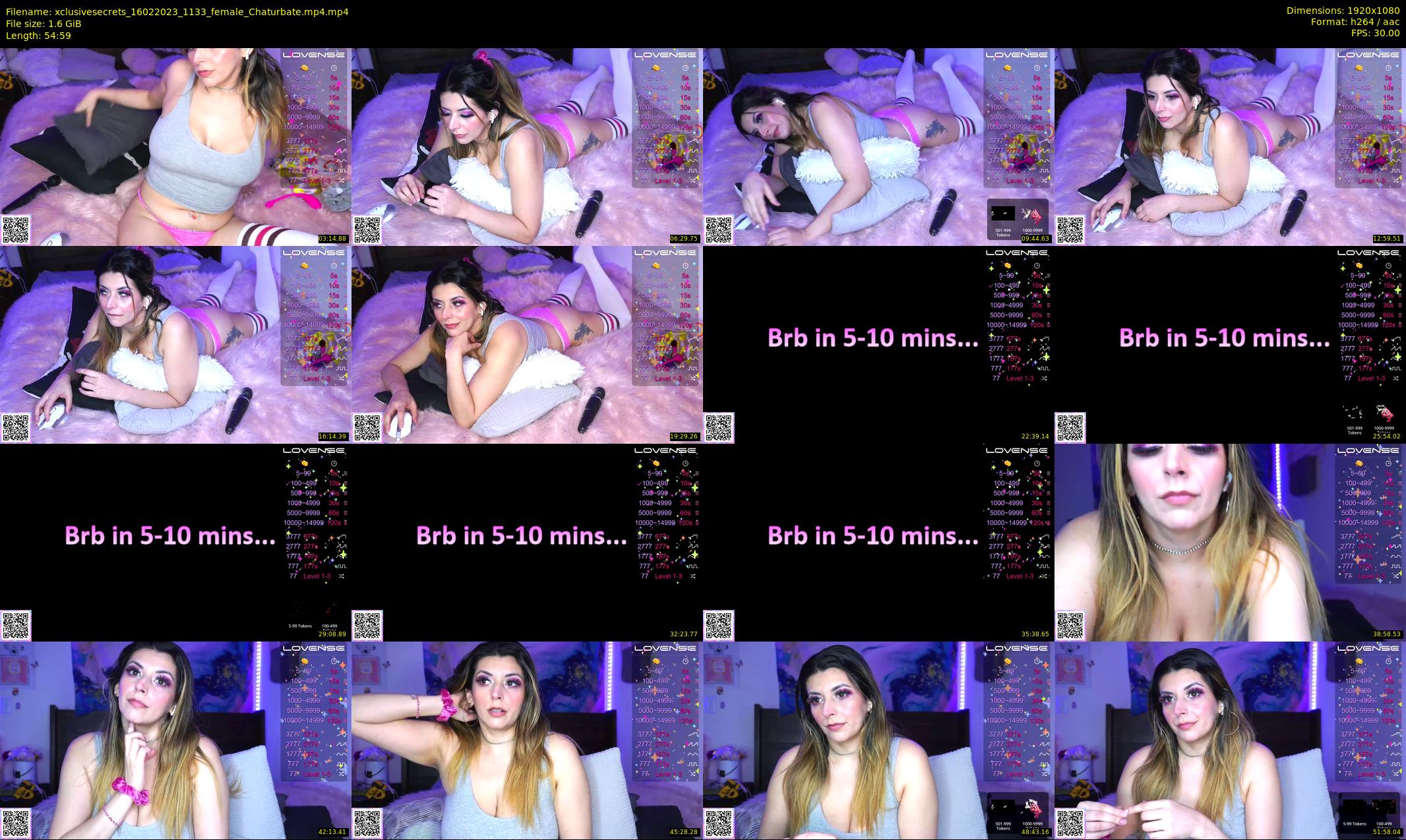 xclusivesecrets — 55 minute Chaturbate female cam show recording, 1080p, Feb 16, 2023