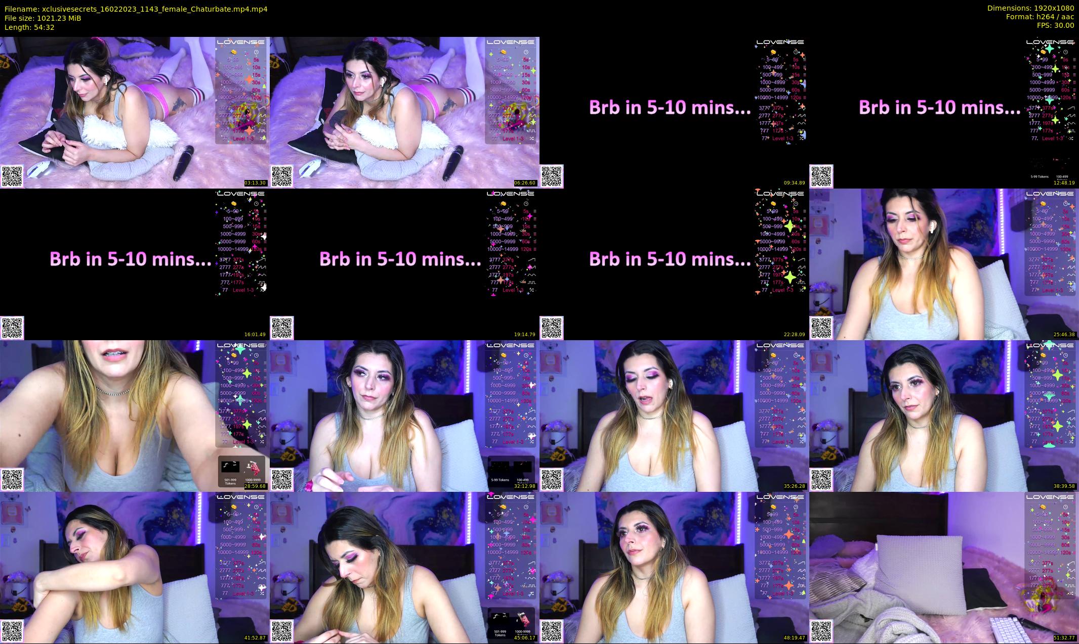 xclusivesecrets — 55 minute Chaturbate female cam show recording, 1080p, Feb 16, 2023