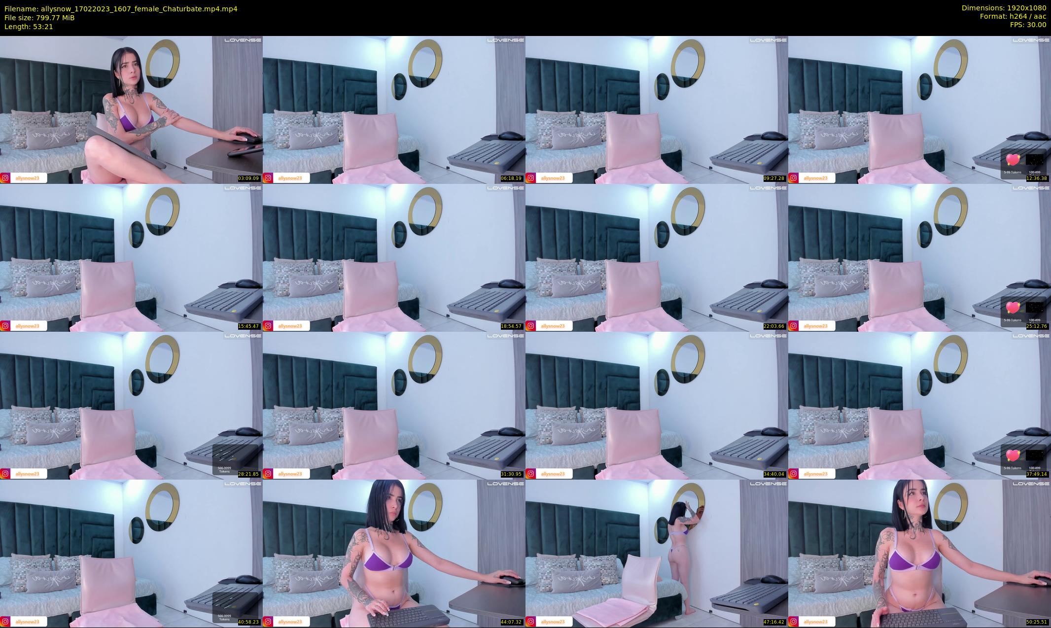 allysnow — 54 minute Chaturbate female cam show recording, 1080p, Feb 17, 2023