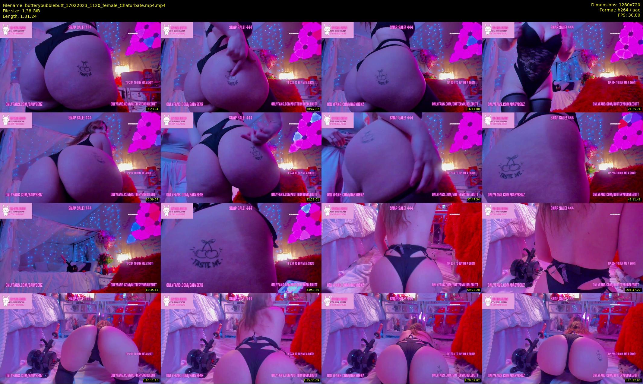 butterybubblebutt — 92 minute Chaturbate couple cam show recording, 720p, Feb 17, 2023