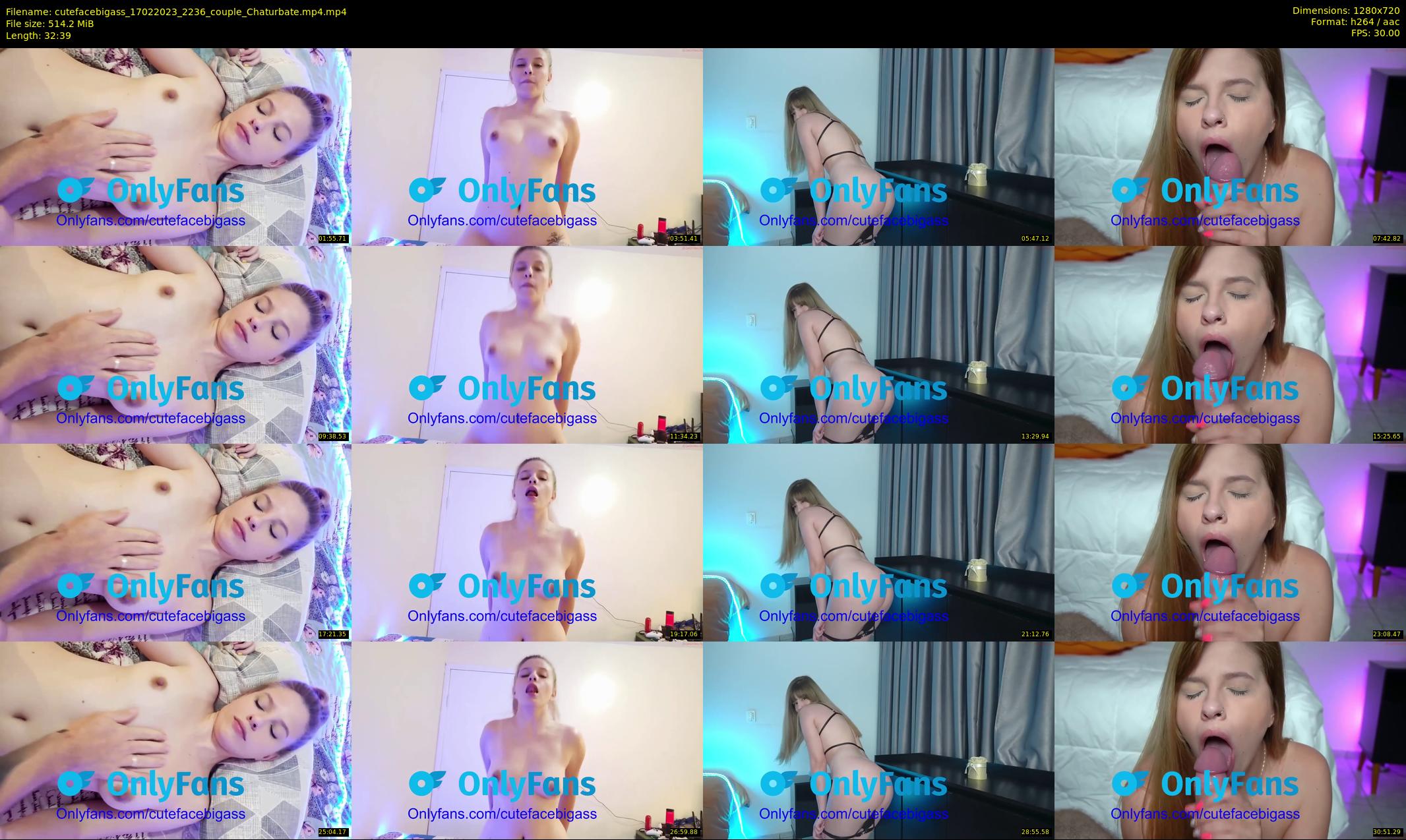cutefacebigass — 33 minute Chaturbate couple cam show recording, 720p, Feb 17, 2023