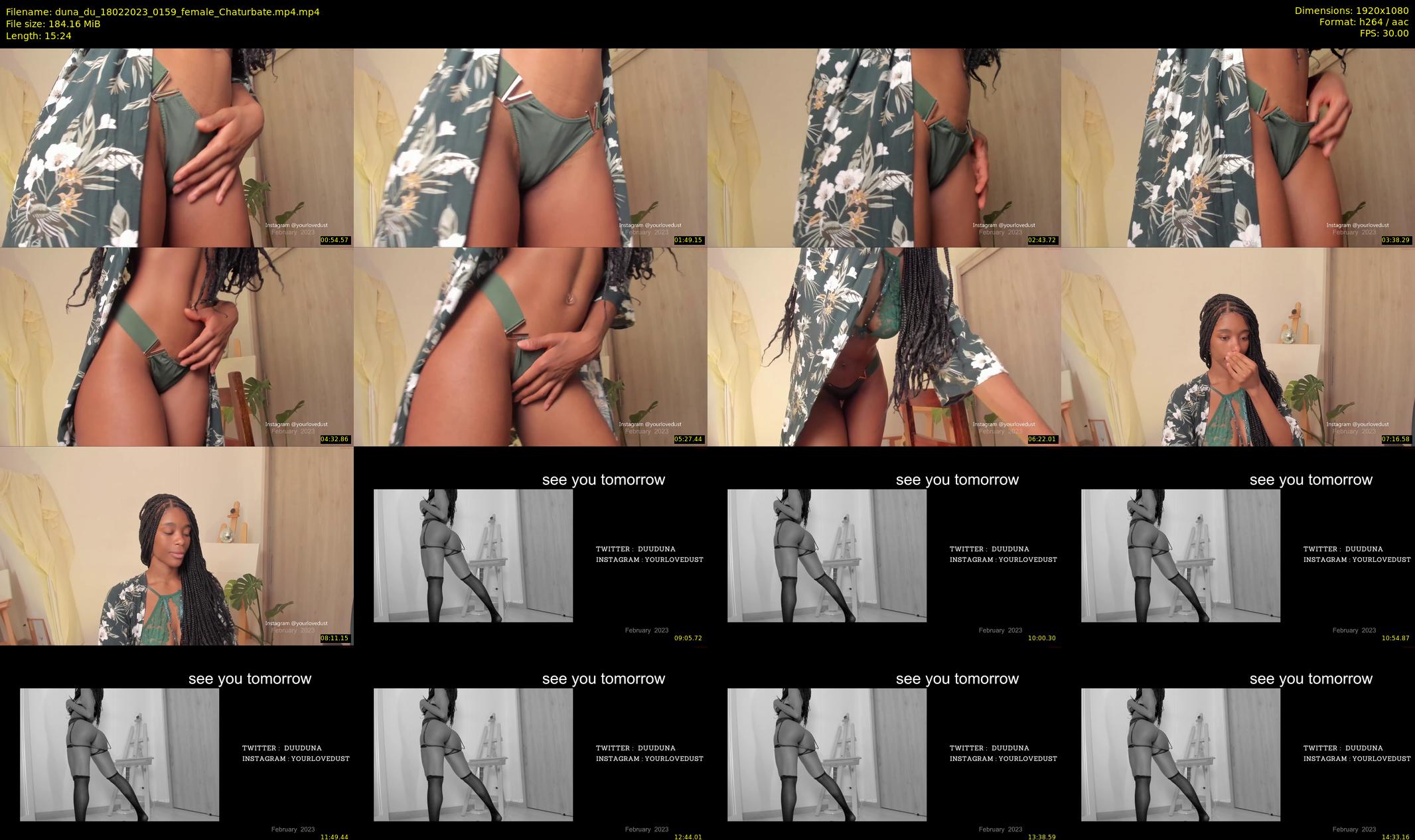 duna_du — 16 minute Chaturbate female cam show recording, 1080p, Feb 18, 2023
