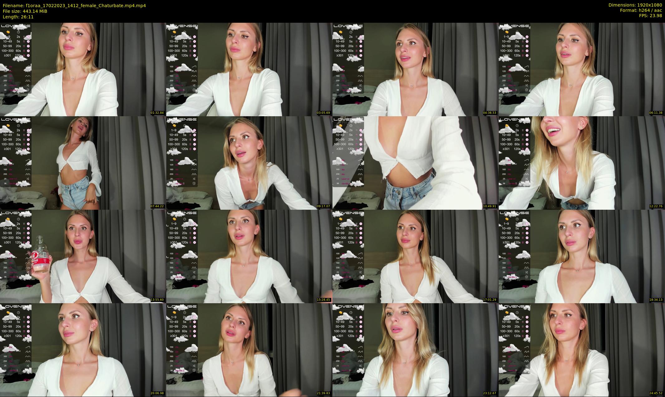 f1oraa — 27 minute Chaturbate female cam show recording, 1080p, Feb 17, 2023